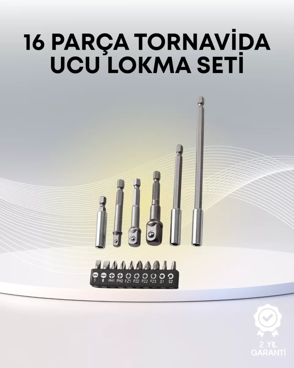 Metal Gövdeli 16lı Bits Seti Çok Fonksiyonlu Tamir Aleti - Lisiny