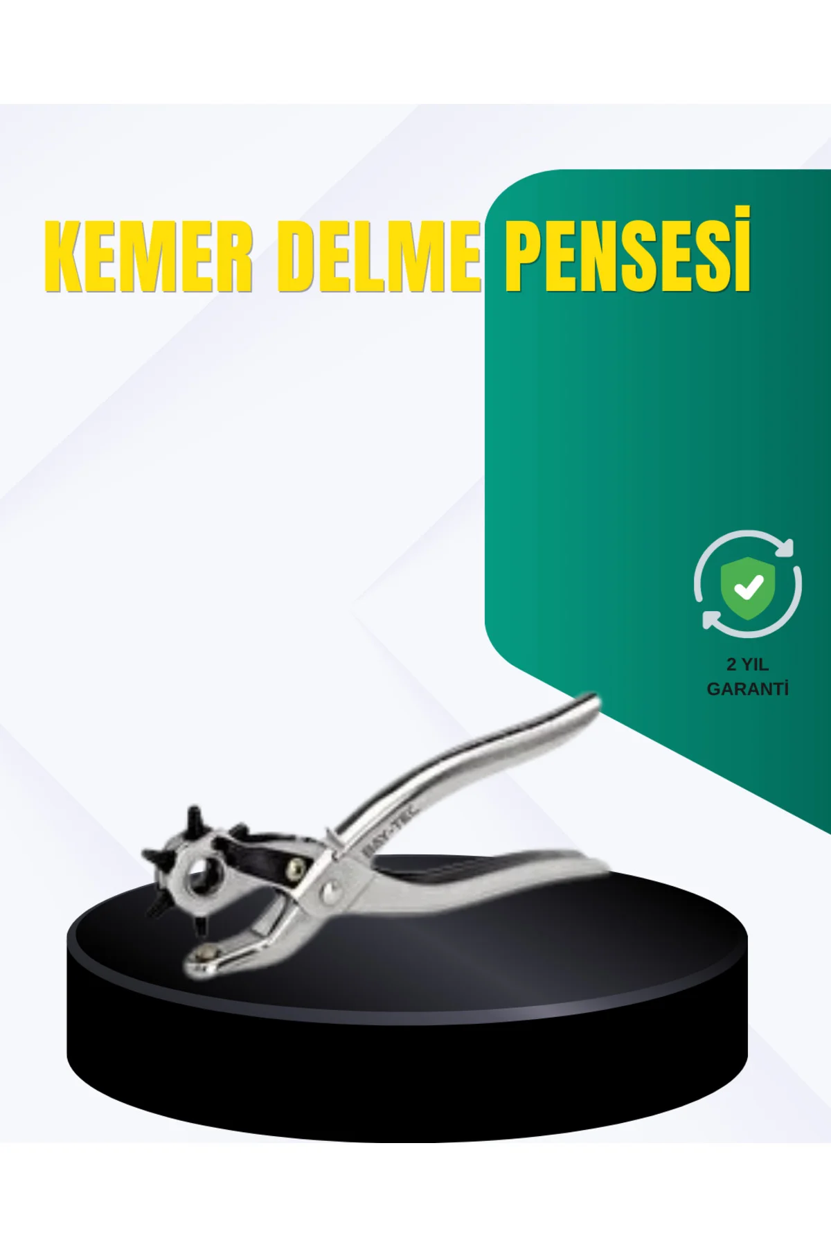 Metal Gövdeli Ayarlanabilir Deri Delme Pensesi 2.5–5 mm Delik Açm