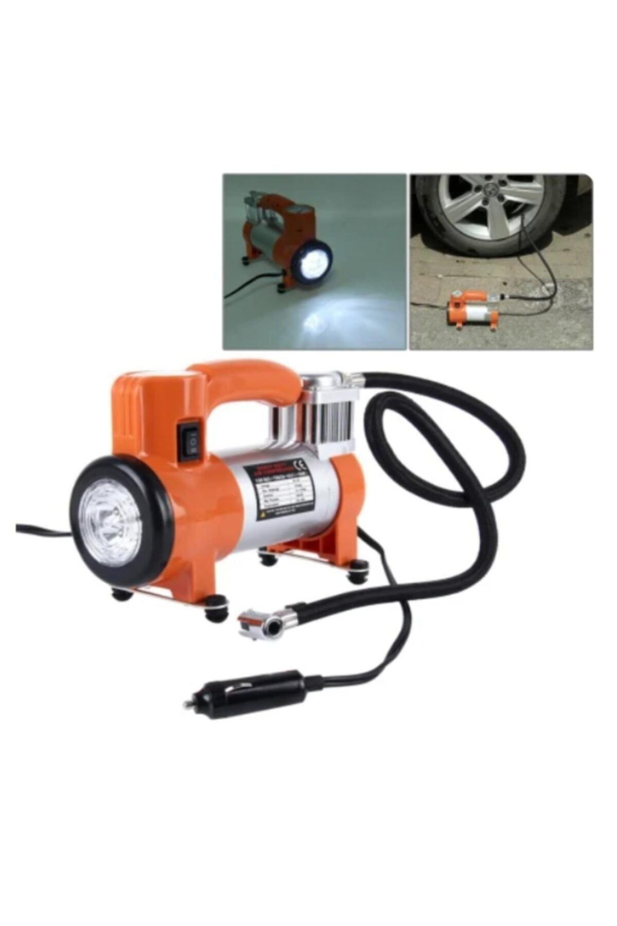 Fesan Metal Gövdeli Lastik Hava Kompresörü Turuncu Renk 12 Volt N11.847