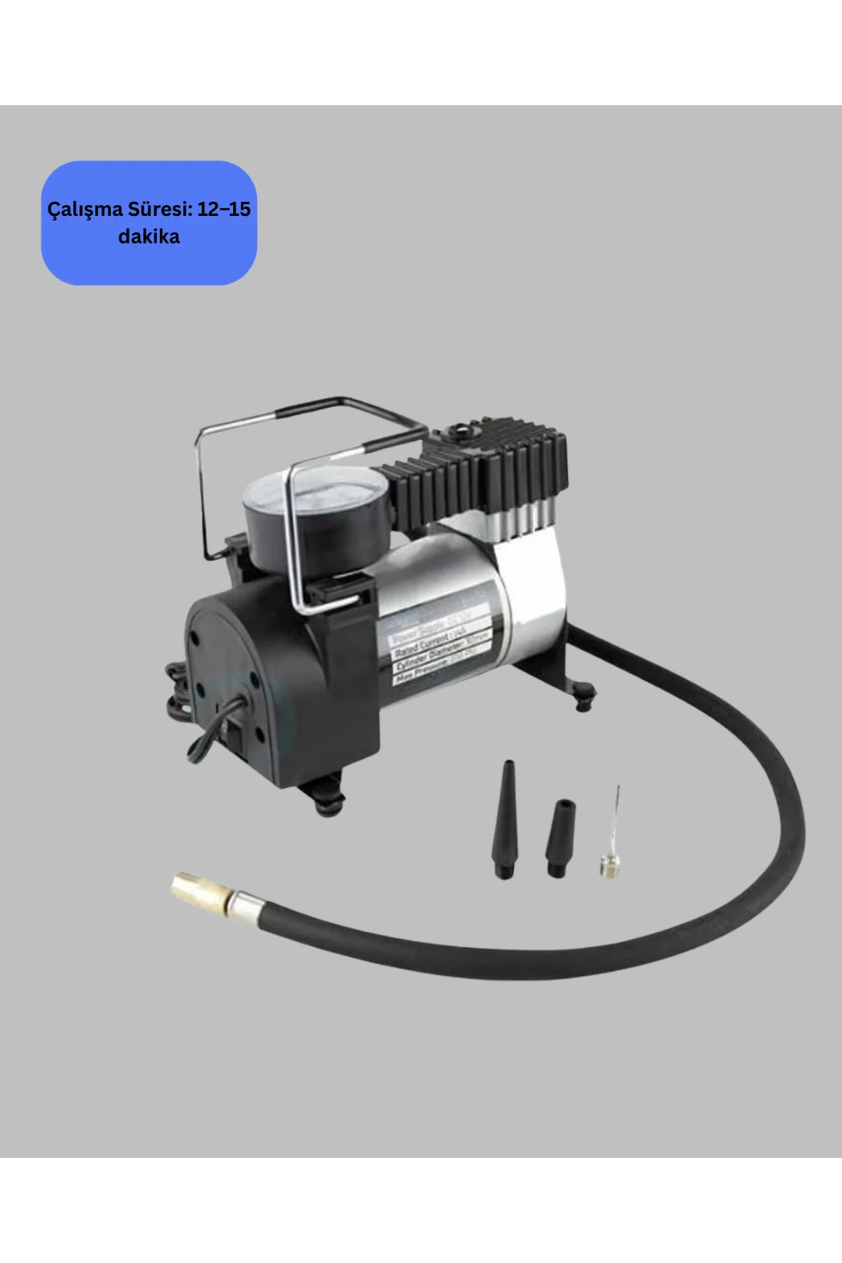 Metal Gövdeli Oto Lastik Hava Kompresörü 12V 140 Psi Hızlı Şişirme