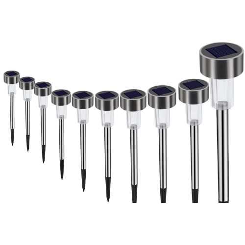 Metal Gövdeli Solar Bahçe Lambası 10'lu