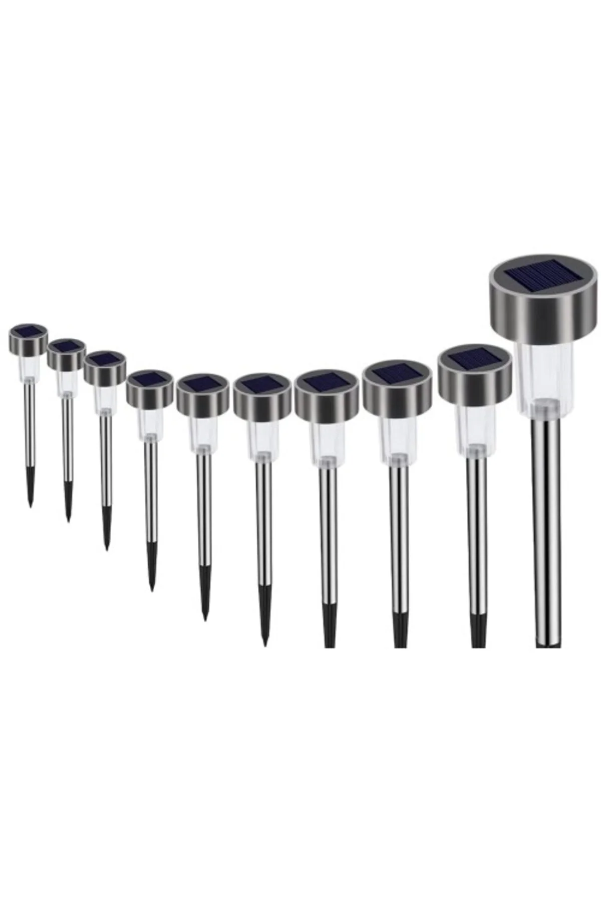 Metal Gövdeli Solar Bahçe Lambası 10'lu