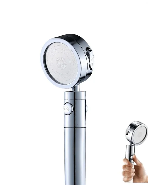 Metal Hortum Bağlantılı 360° Hareketli Duş Başlığı - Paslanmaz Çelik, 3 Modlu, Su Tasarrufu