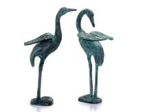 Metal İkili Kuğu Seti 37 Cm Biblo Dekoratif Hediyelik