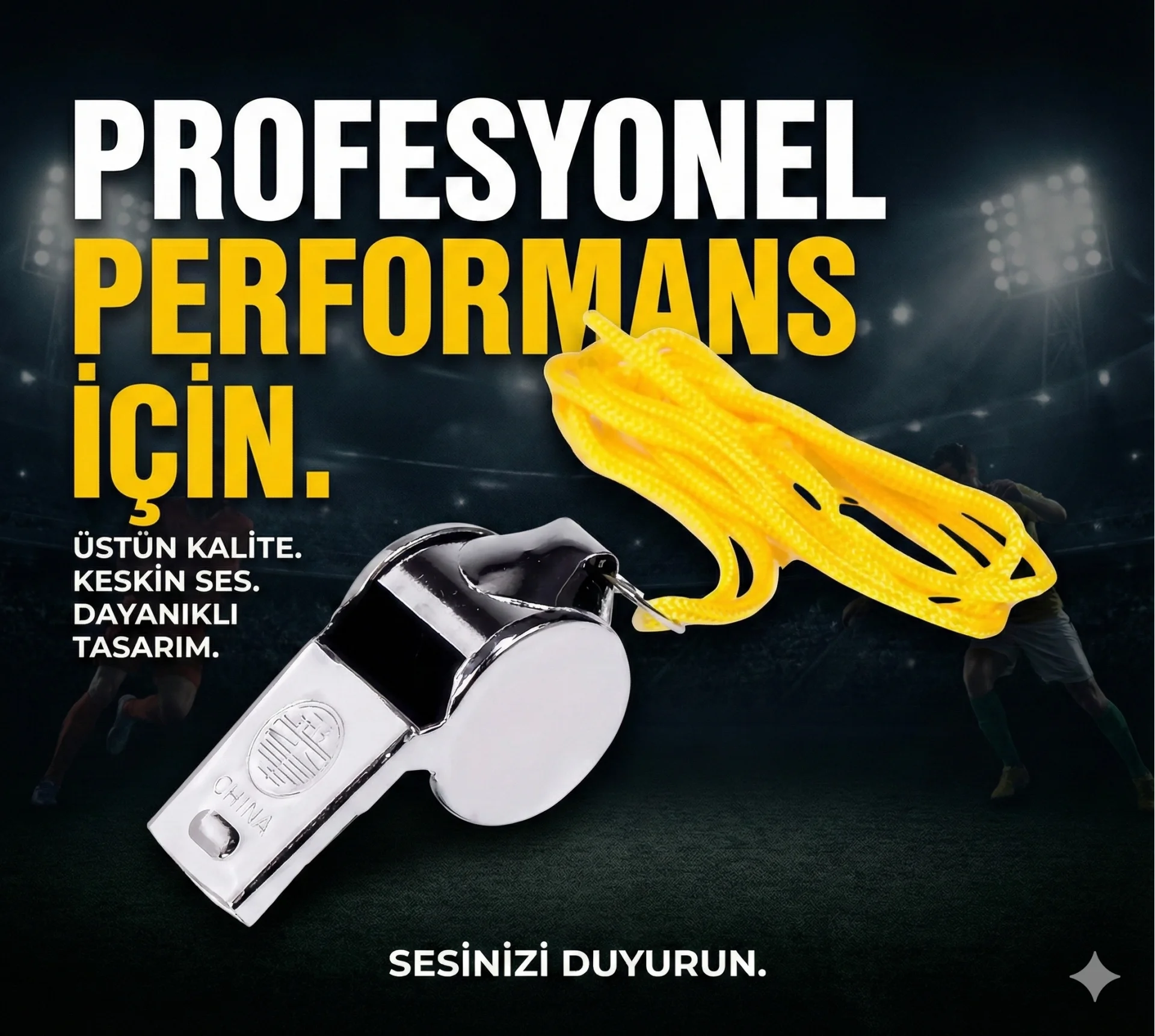 Metal Ipli Hakem Ve Deprem Düdüğü (24'lü)