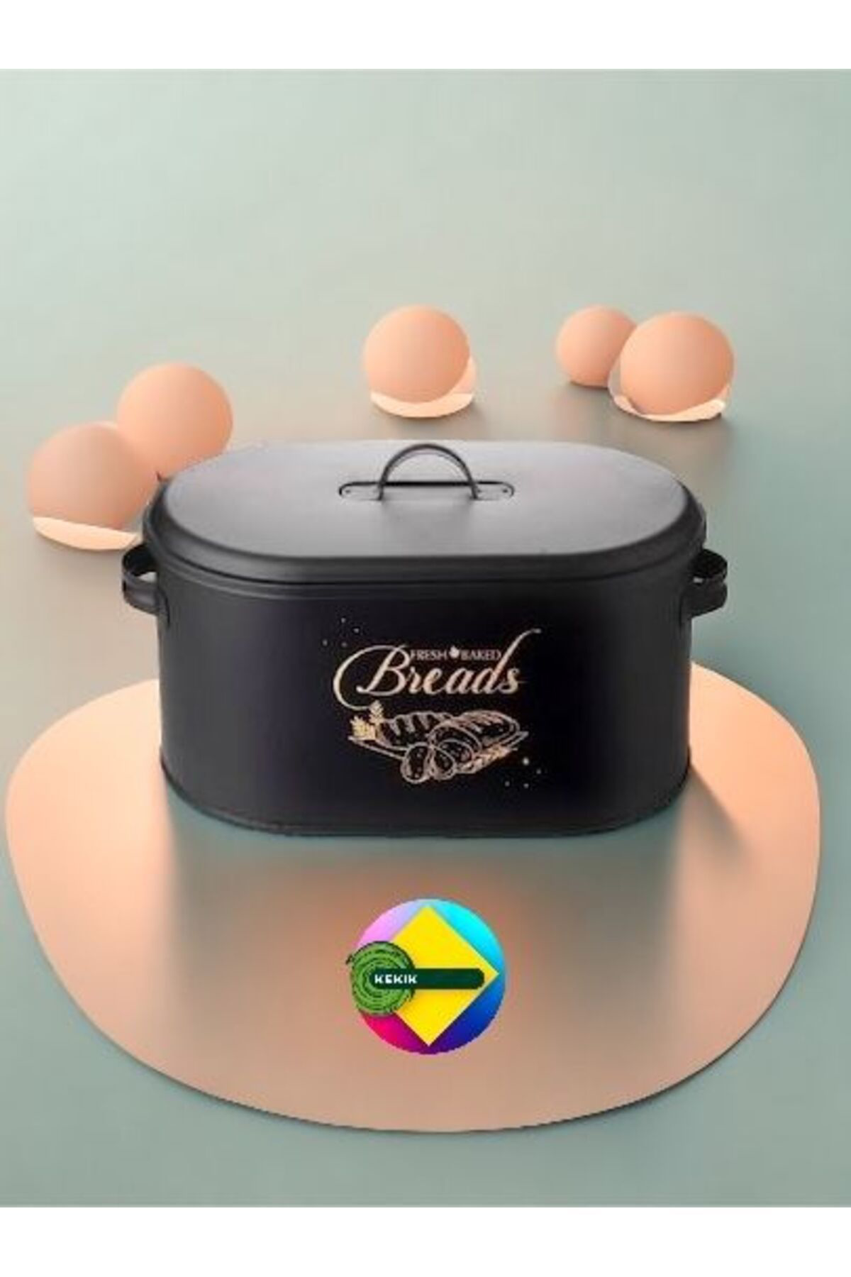 Kekikdükkan Metal Kapakli Ekmek Kutusu