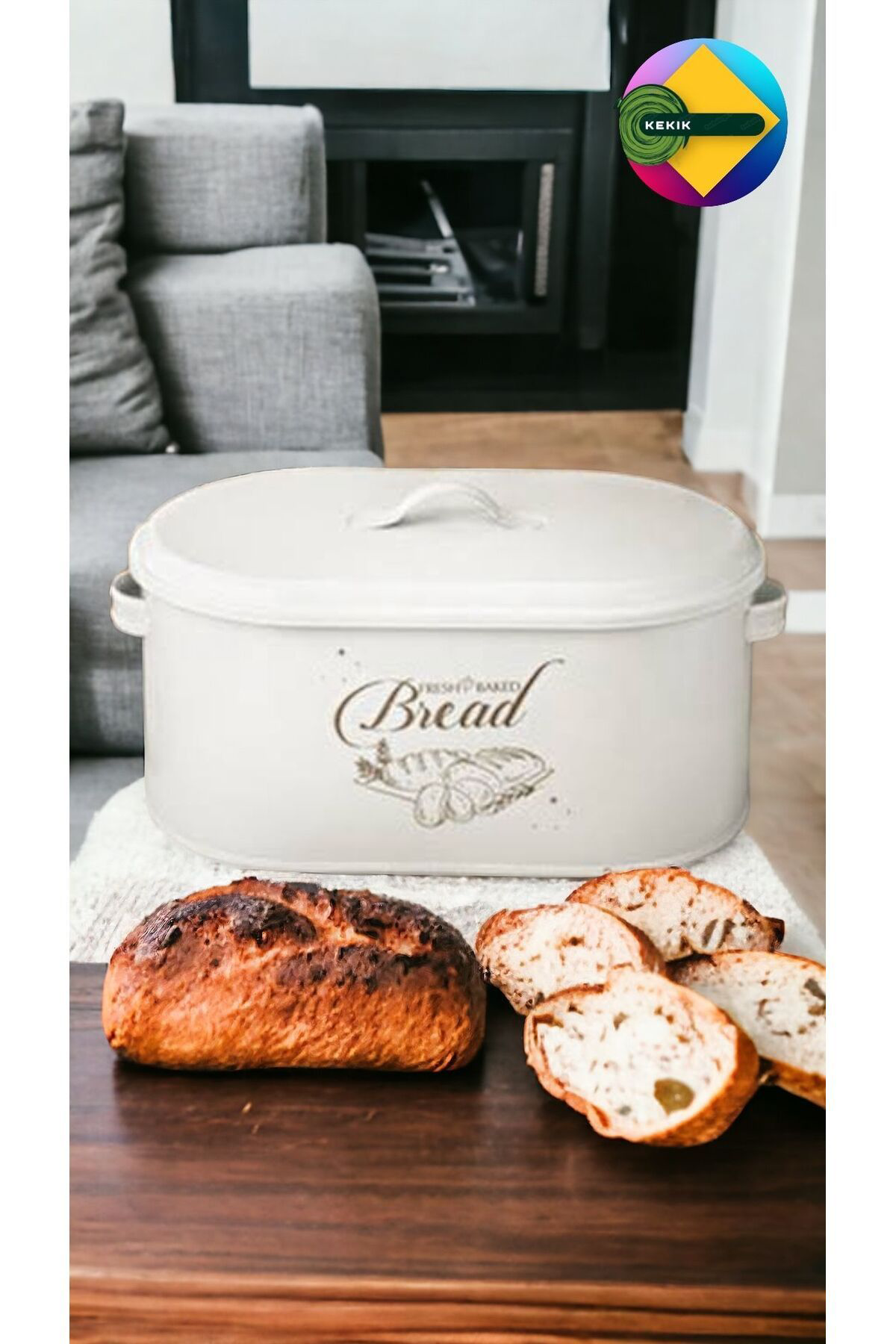 Kekikdükkan Metal Kapakli Ekmek Kutusu