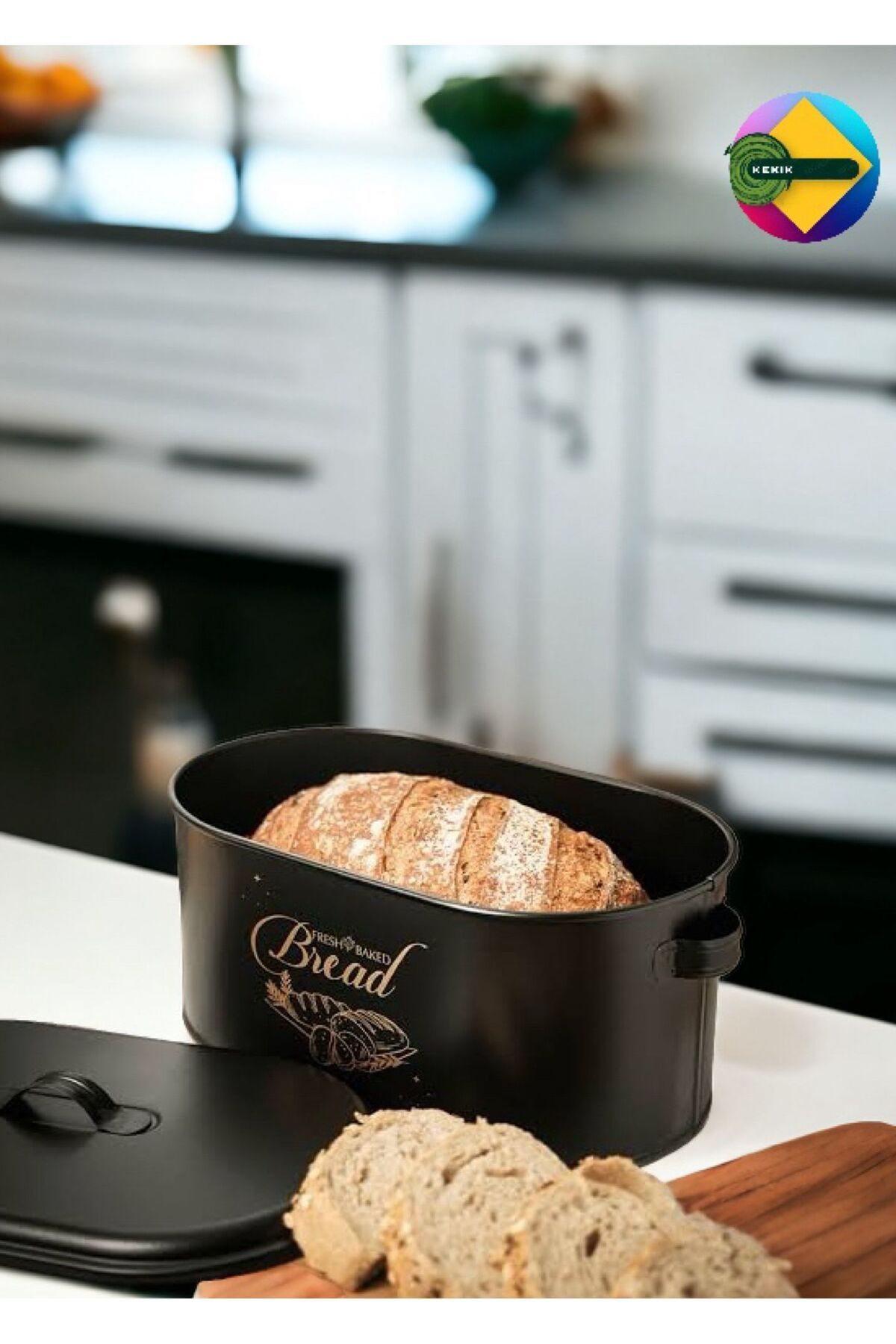 Kekikdükkan Metal Kapakli Ekmek Kutusu