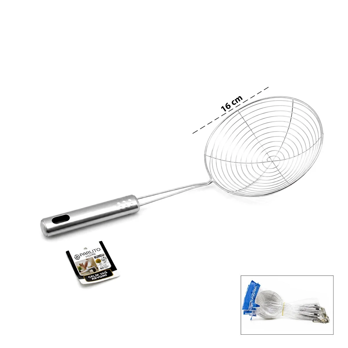 Metal Kevgir - Paslanmaz Çelik - 16 cm Fiyatı, Yorumları ve Özellikleri