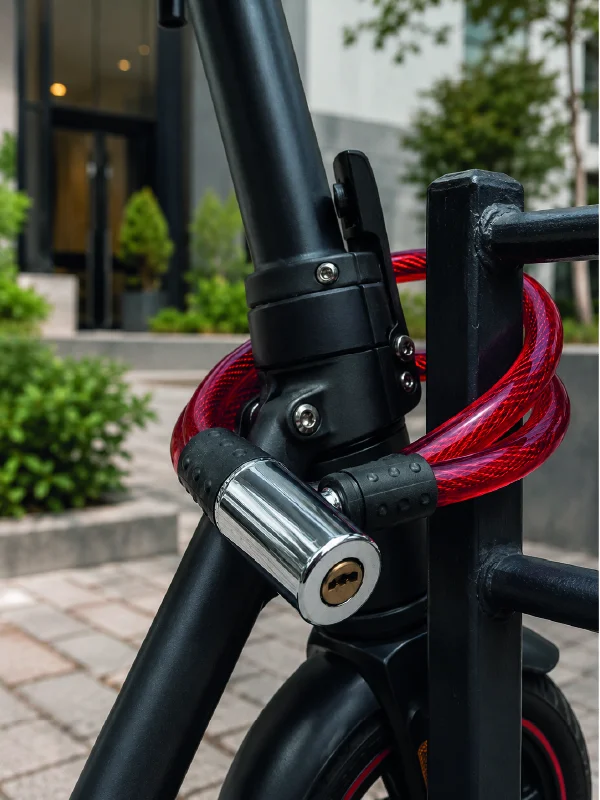 Metal Kilit Başlıklı Dayanıklı Bisiklet ve Scooter Güvenlik Kilidi
