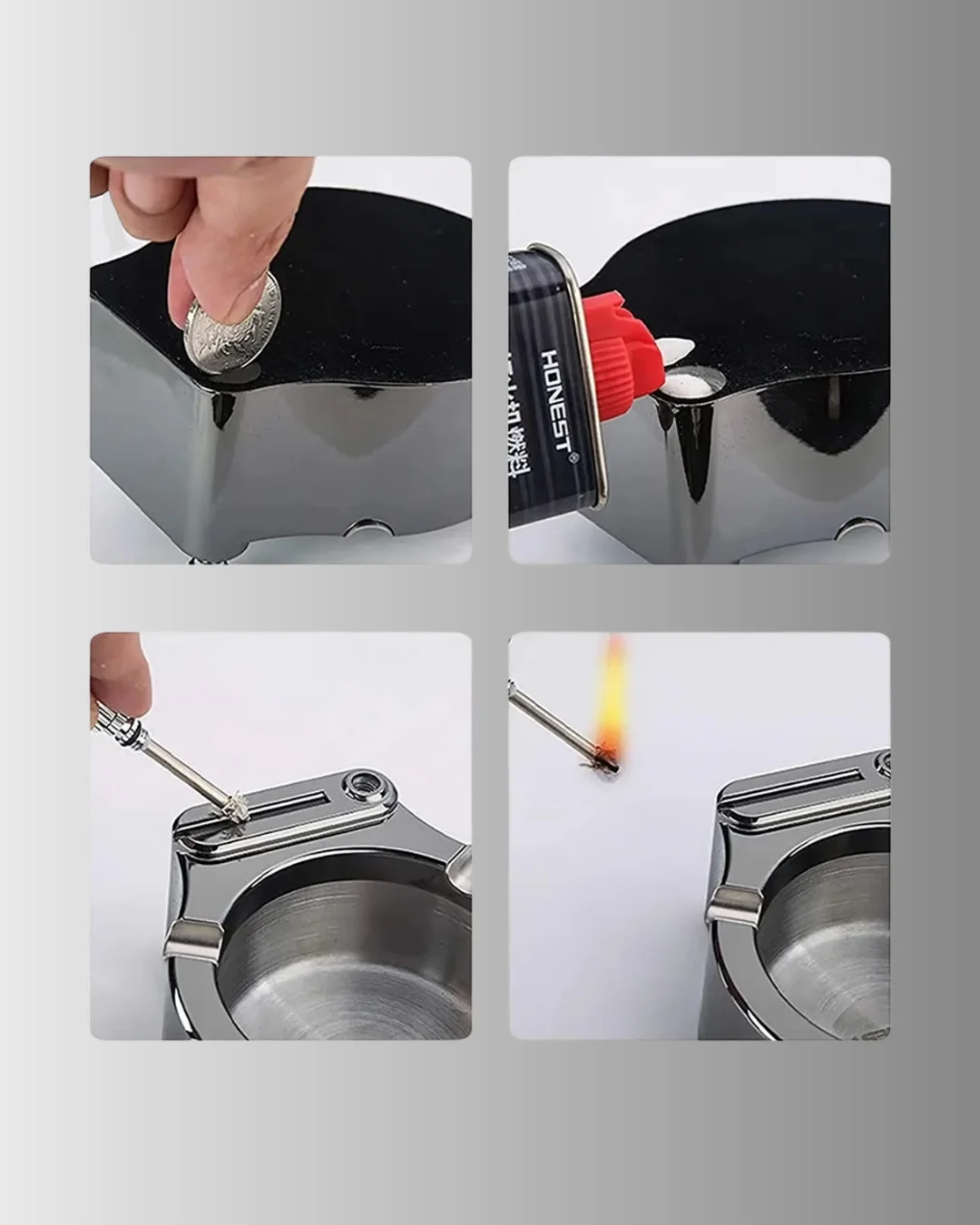 Metal Küllük Çakmaklı Masa Üstü Şık Tasarım Fiyatı, Yorumları ve Özellikleri