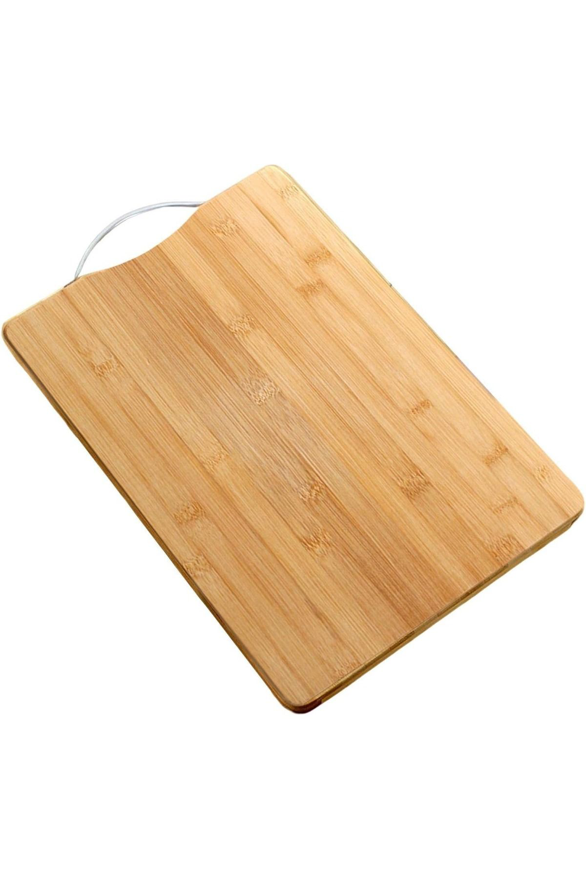 Elif Aksesuar Metal Kulplu Bambu Kesim Tahtası