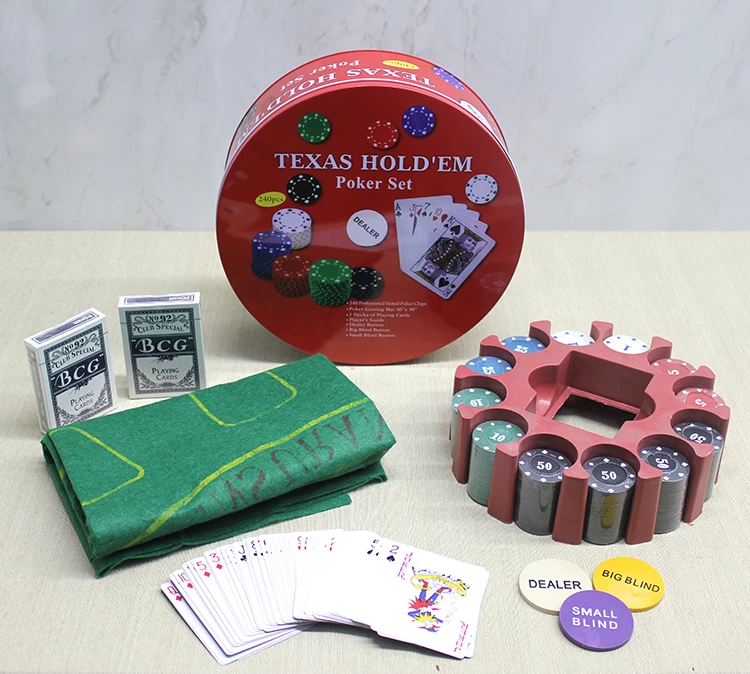 Just Cheap Store Metal Kutulu 240 Chip Ve 2 Adet İskambil  Kağit Setine Sahip Poke