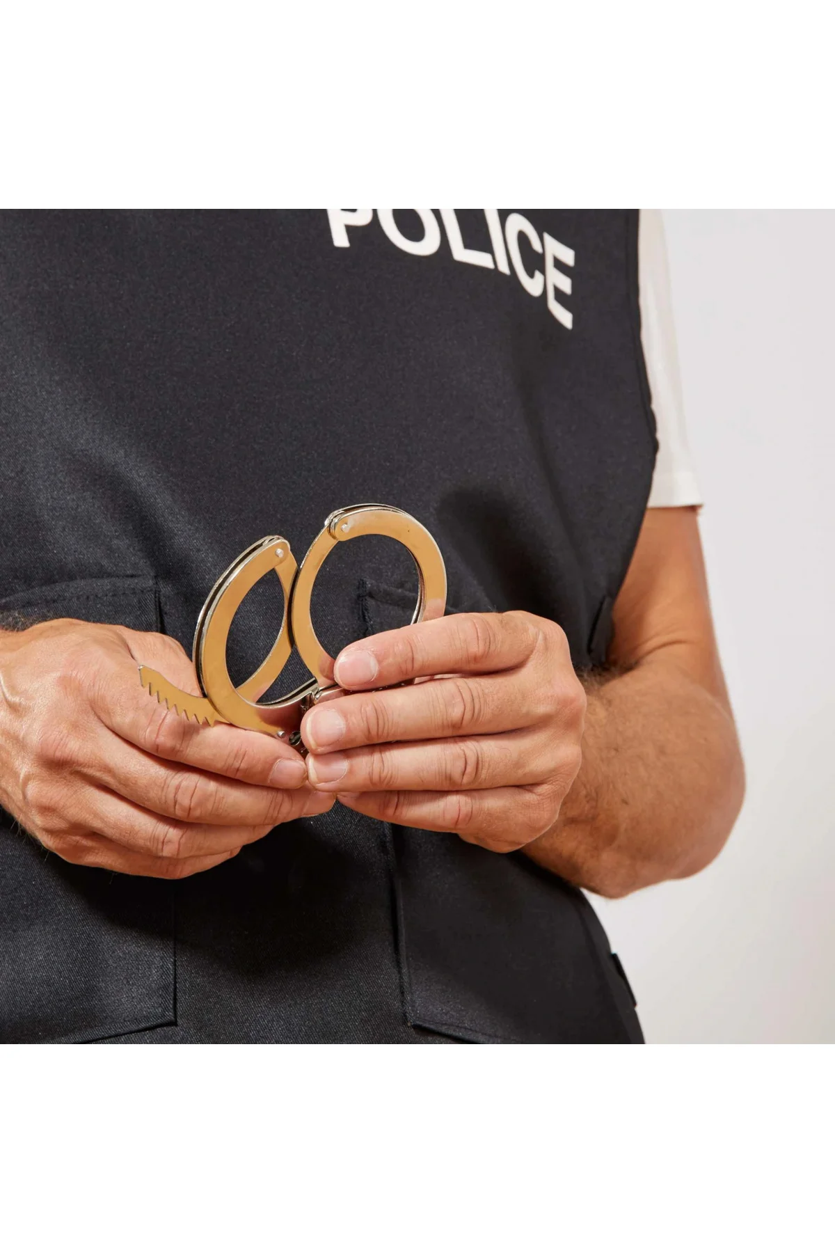 Metal Malzemeden İmal Anahtarlı Oyuncak Polis Kelepçesi - Görsel 2