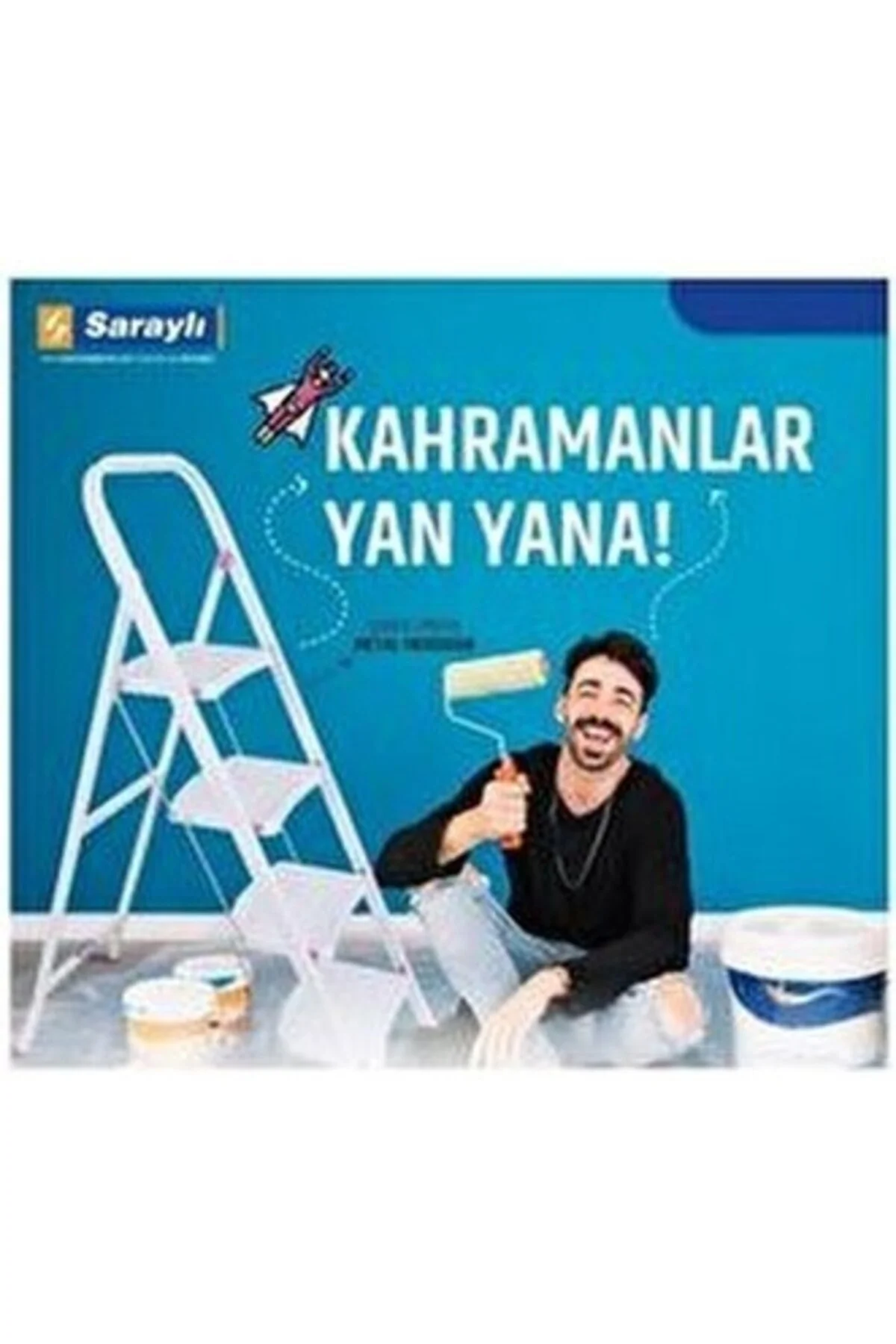 Metal Merdiven 3'Lü Beyaz Renkli Hafif ve Dayanıklı Ev Tipi Metal Merdiven - Görsel 2