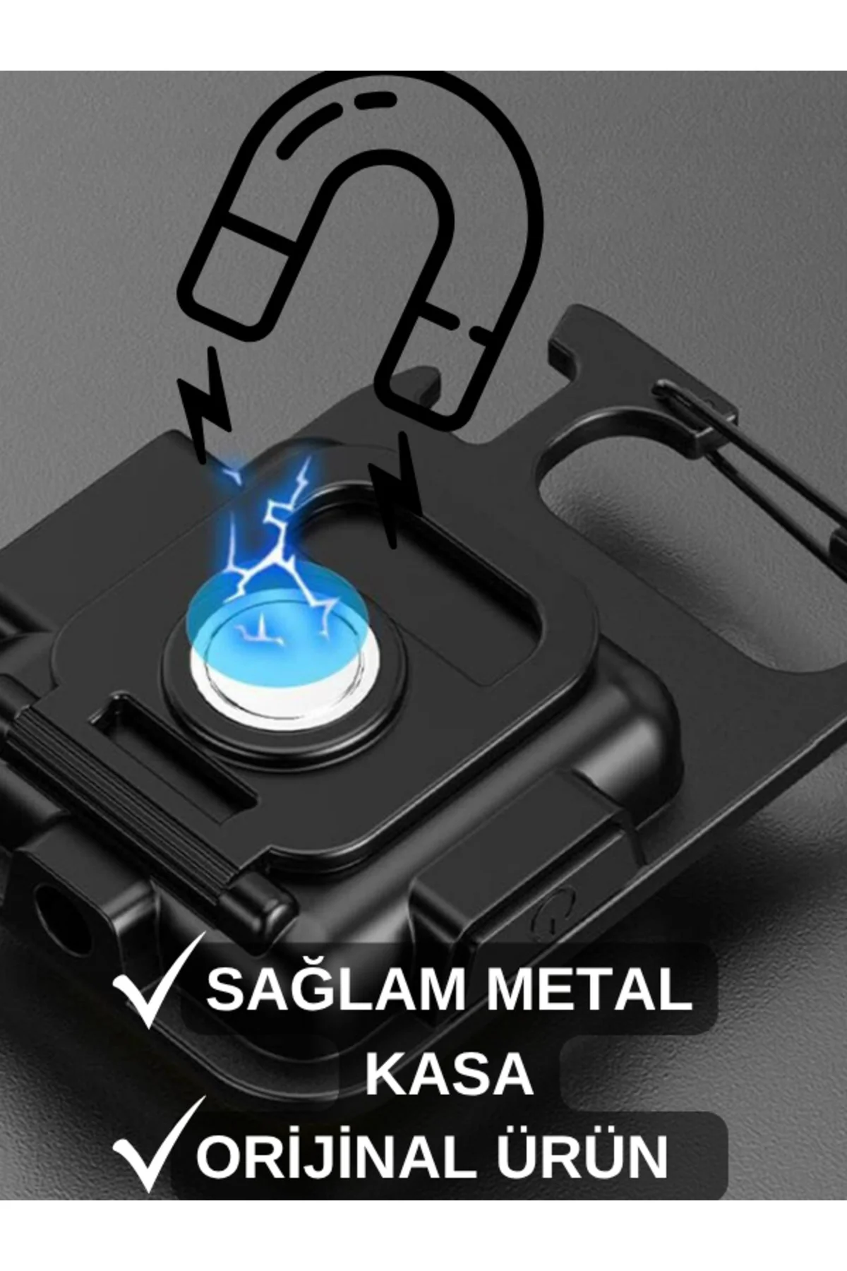 Metal Mini Led El Feneri Anahtarlık Su Geçirmez Mıknatıslı Şişe A