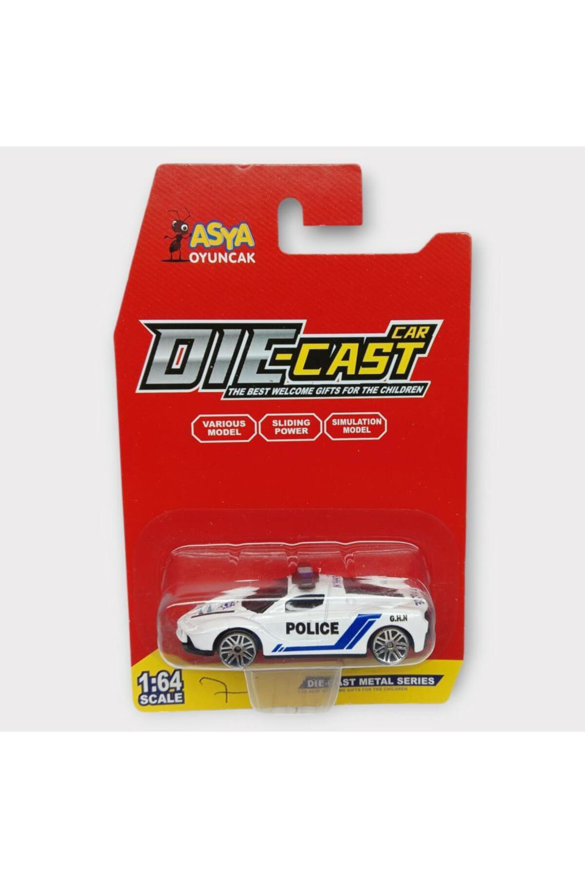 Mulvix Metal Mini Polis Arabası 8 Cm - Polis - 7