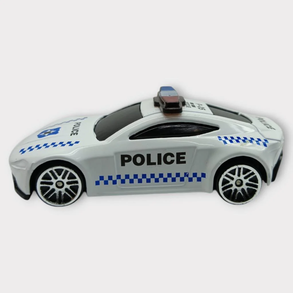 Metal Mini Polis Arabası  8 cm - Polis - 5 - 1 ADET