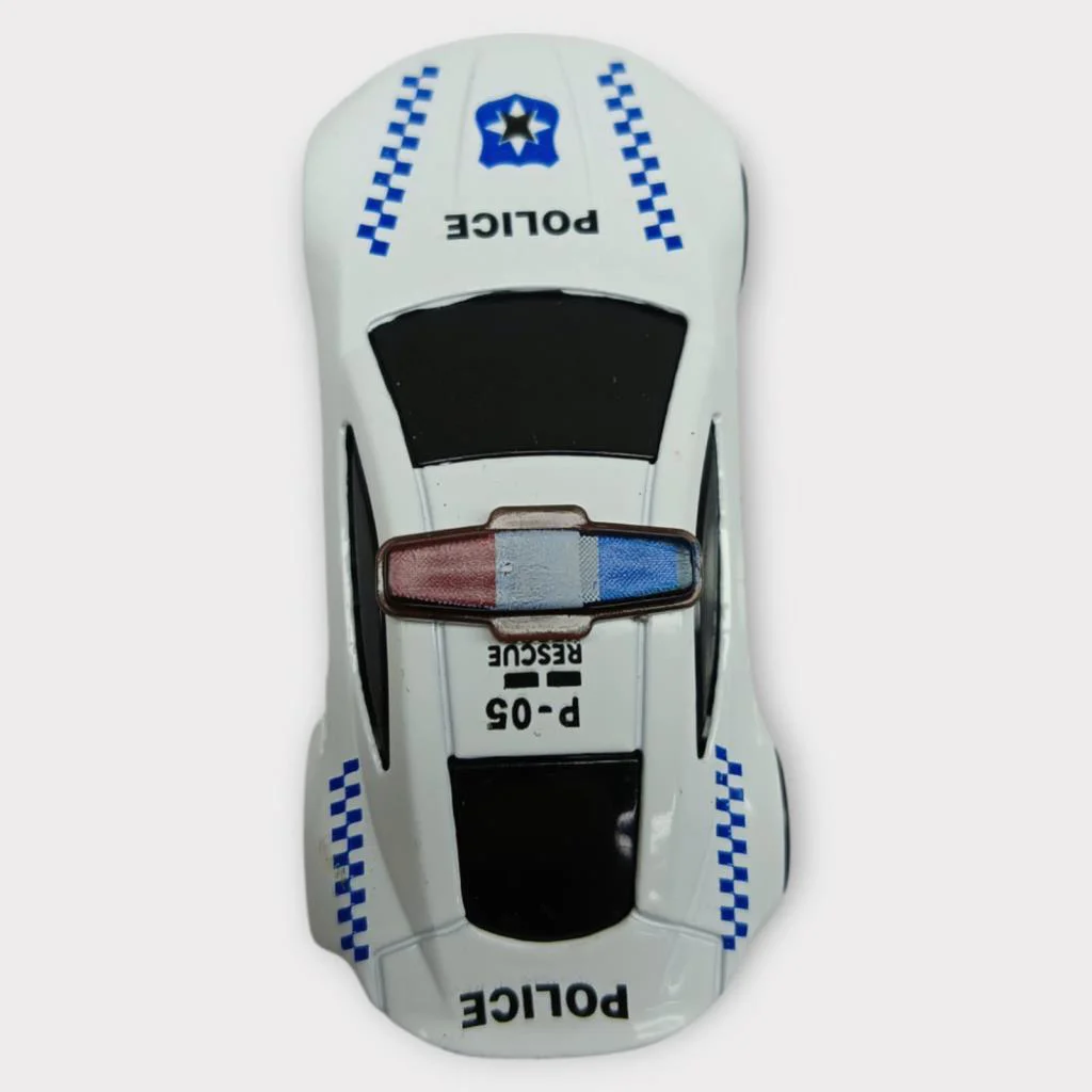 Metal Mini Polis Arabası  8 cm - Polis - 5 - 1 ADET