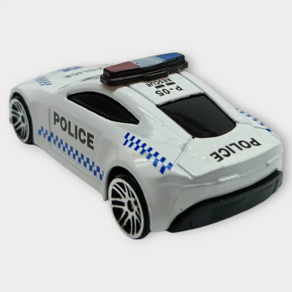 Metal Mini Polis Arabası  8 cm - Polis - 5 - 1 ADET