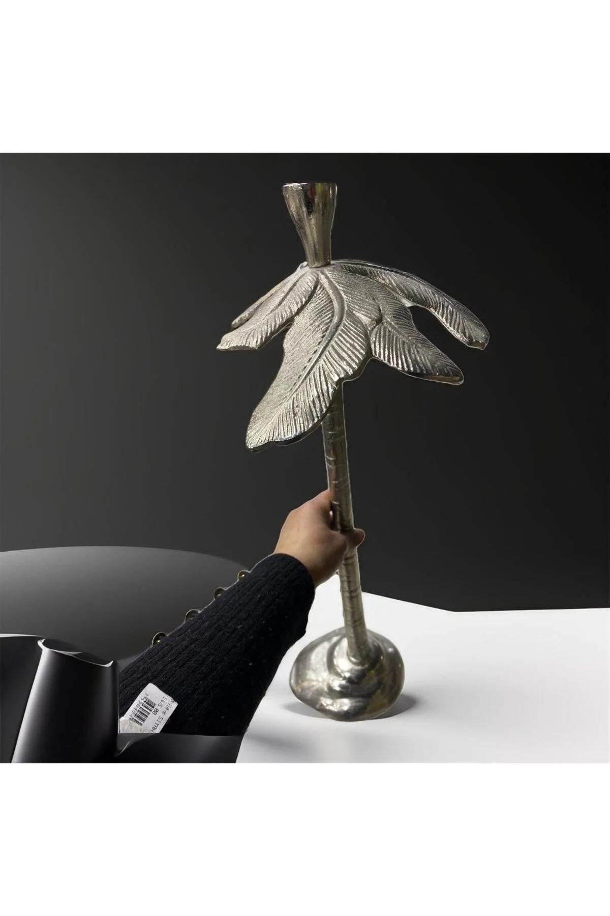 Metal Palmiye Mumluk 66*24*27CM