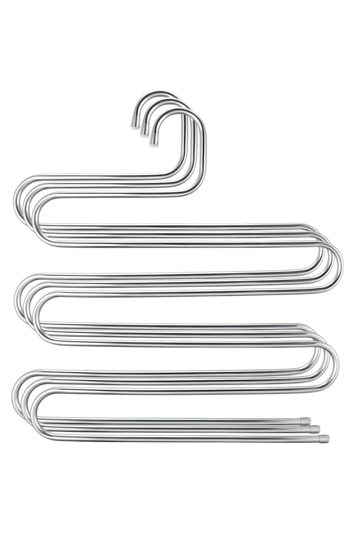Metal Pantolon Eşarp Askısı 5 Katlı Askı - 3 Adet