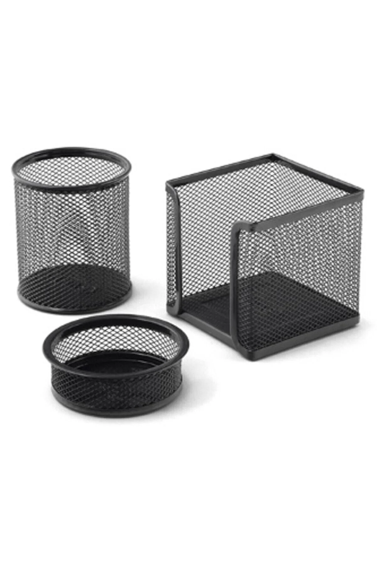 Metal Perfore 3'lü Set Siyah Metal Perfore 3'lü Set Siyah