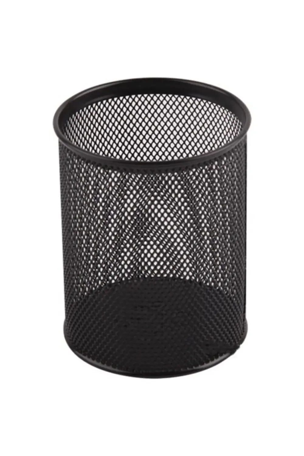 Metal Perfore Yuvarlak Kalemlik Siyah