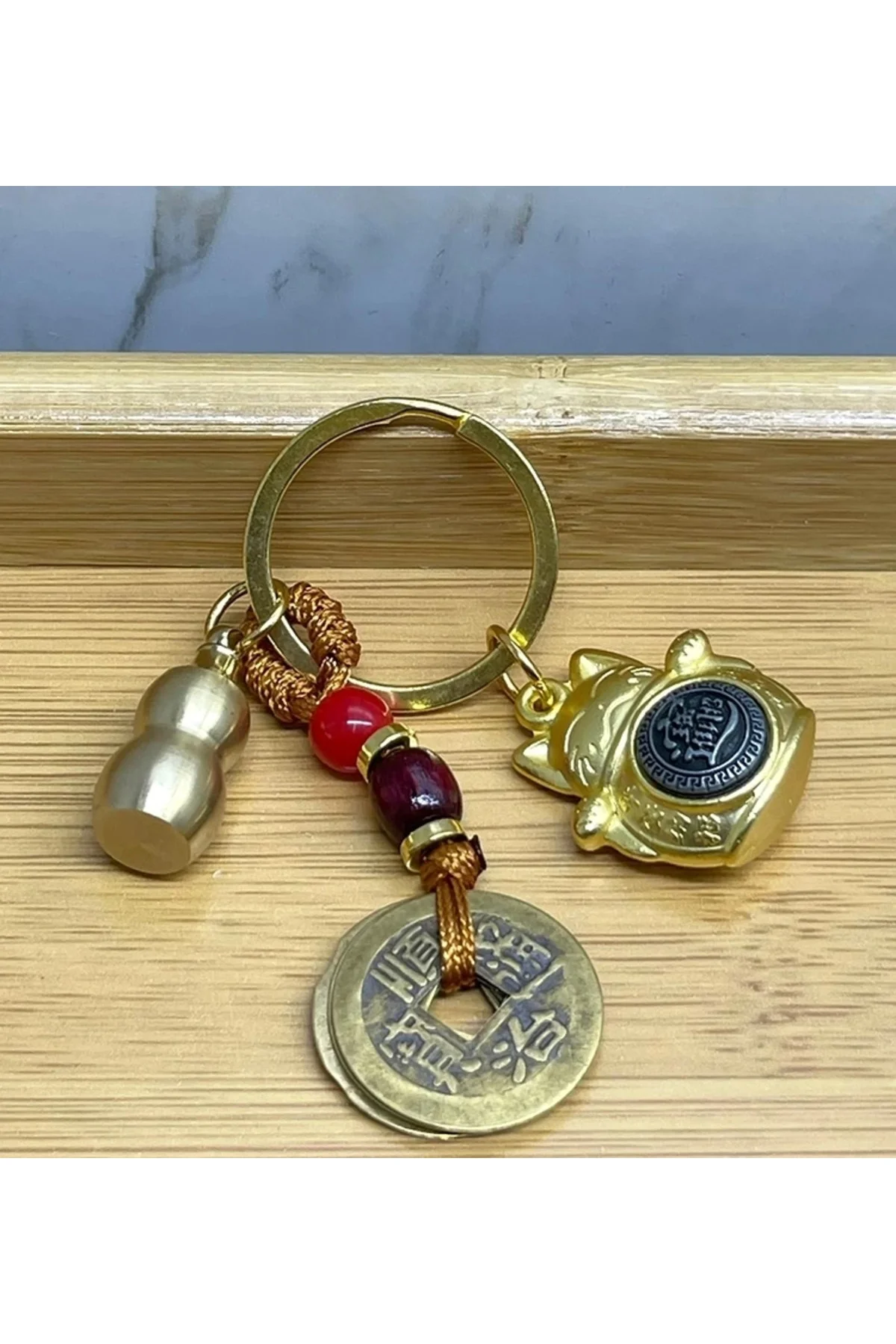 Metal Şans Ve Bereket Kedisi Anahtarlık Alk4456