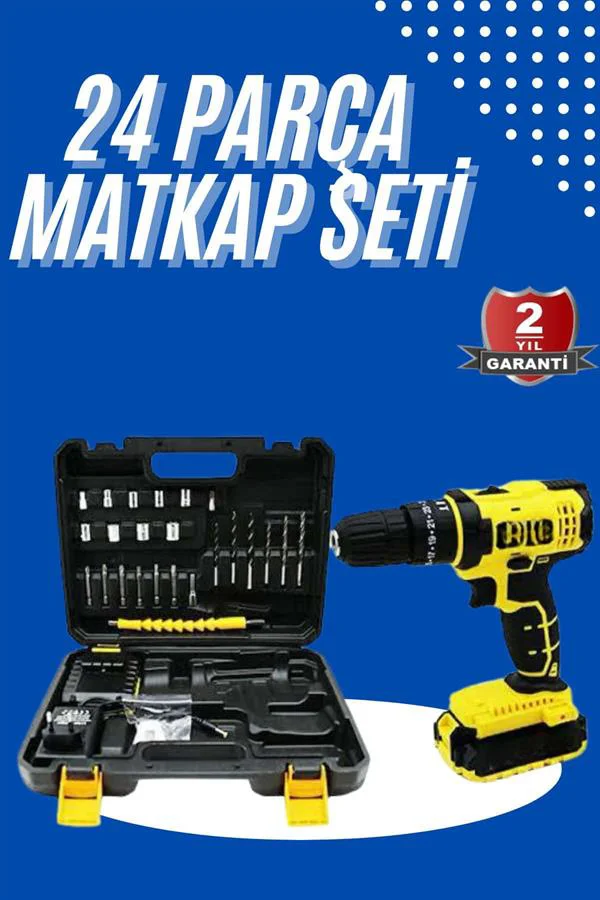 Metal Şanzıman Çift Akülü Bakır Sargı 24 Parça Led Aydınlatmalı Matkap Seti Fiyatı, Yorumları ve Özellikleri