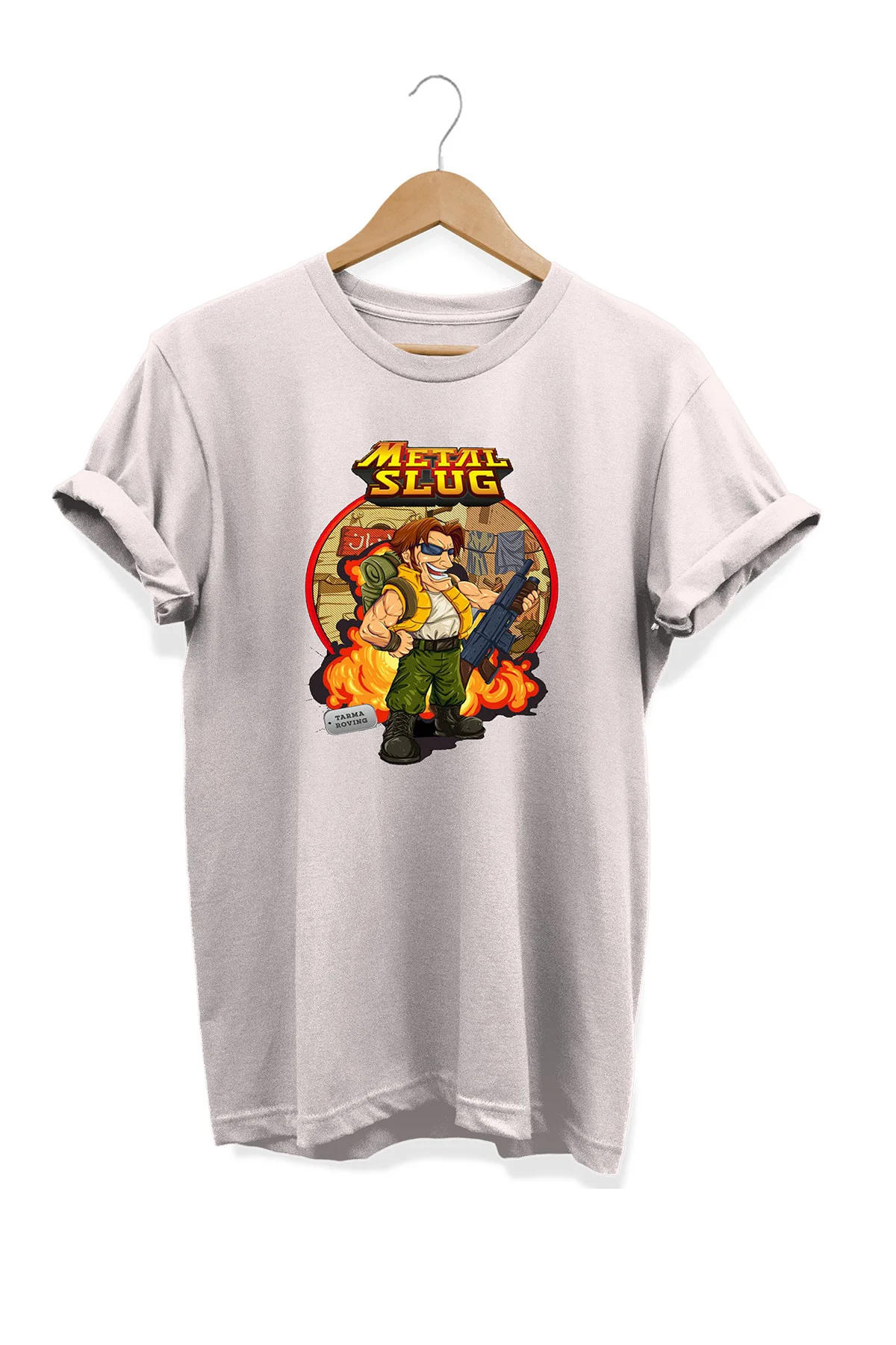 Metal Slug Baskılı %100 Pamuk Büyük Beden Tişört