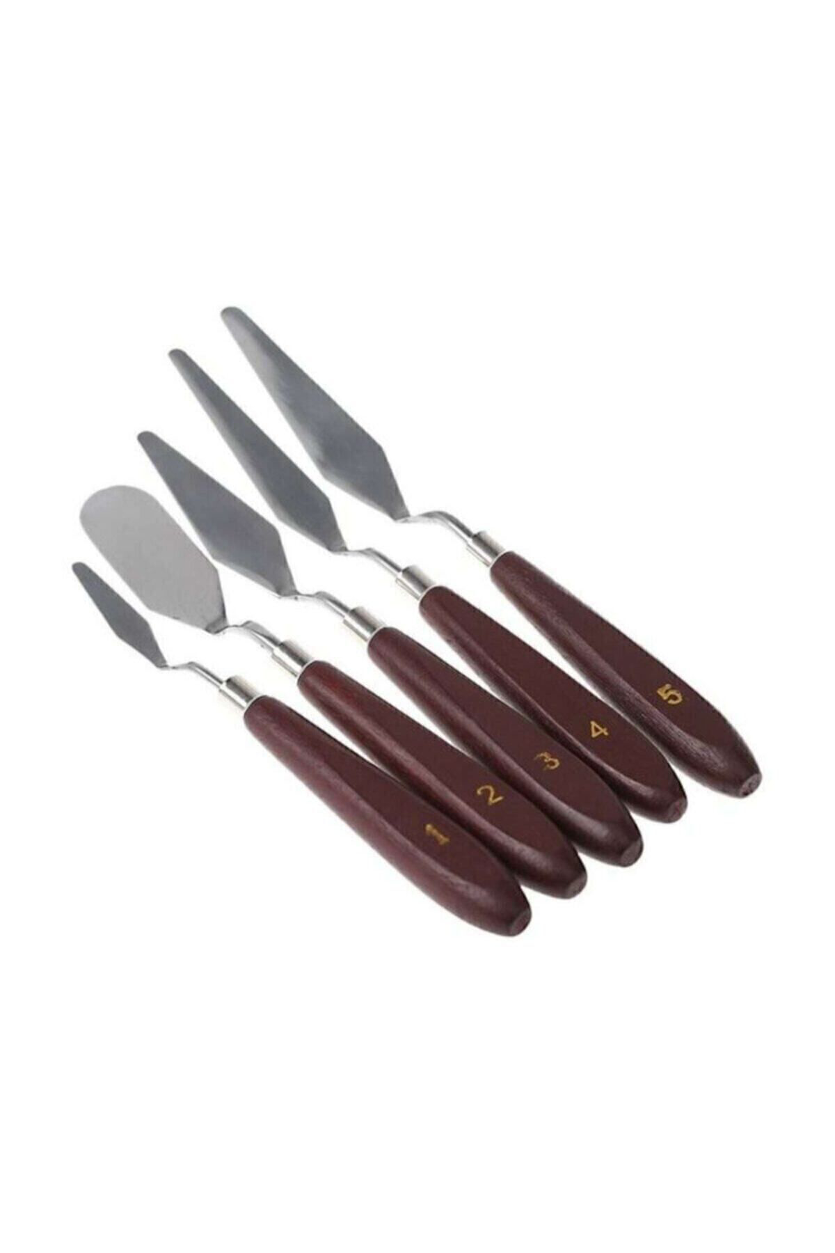 Joy And Toys Metal Spatula Seti Spatul Akrilik Yağlı Boya Hobi Çalışmalar 5 Li