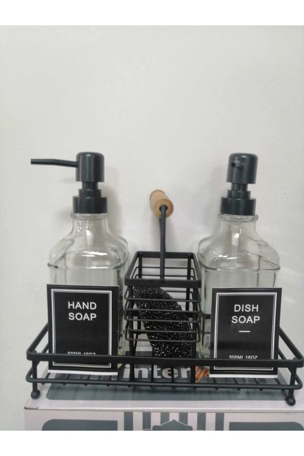 Metal Stantlı 2 Li Sıvı Sabunluk