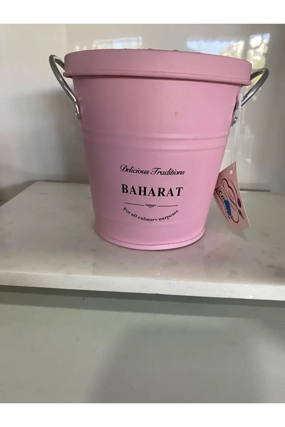 Metal Tekli Baharat Kovası Pembe