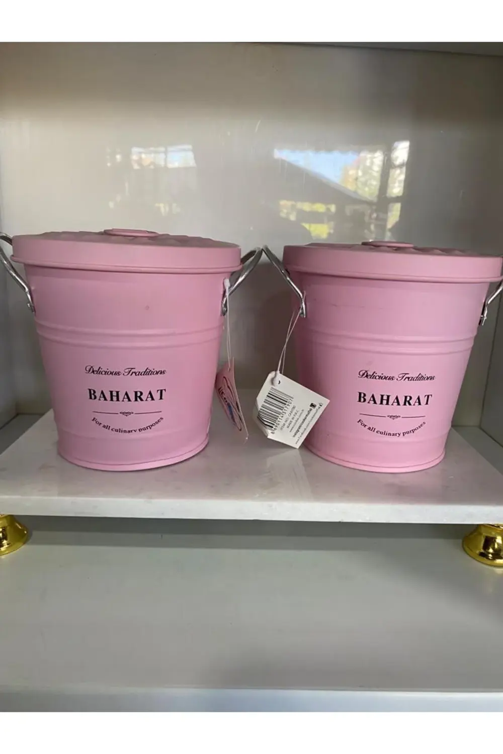 Metal Tekli Baharat Kovası Pembe