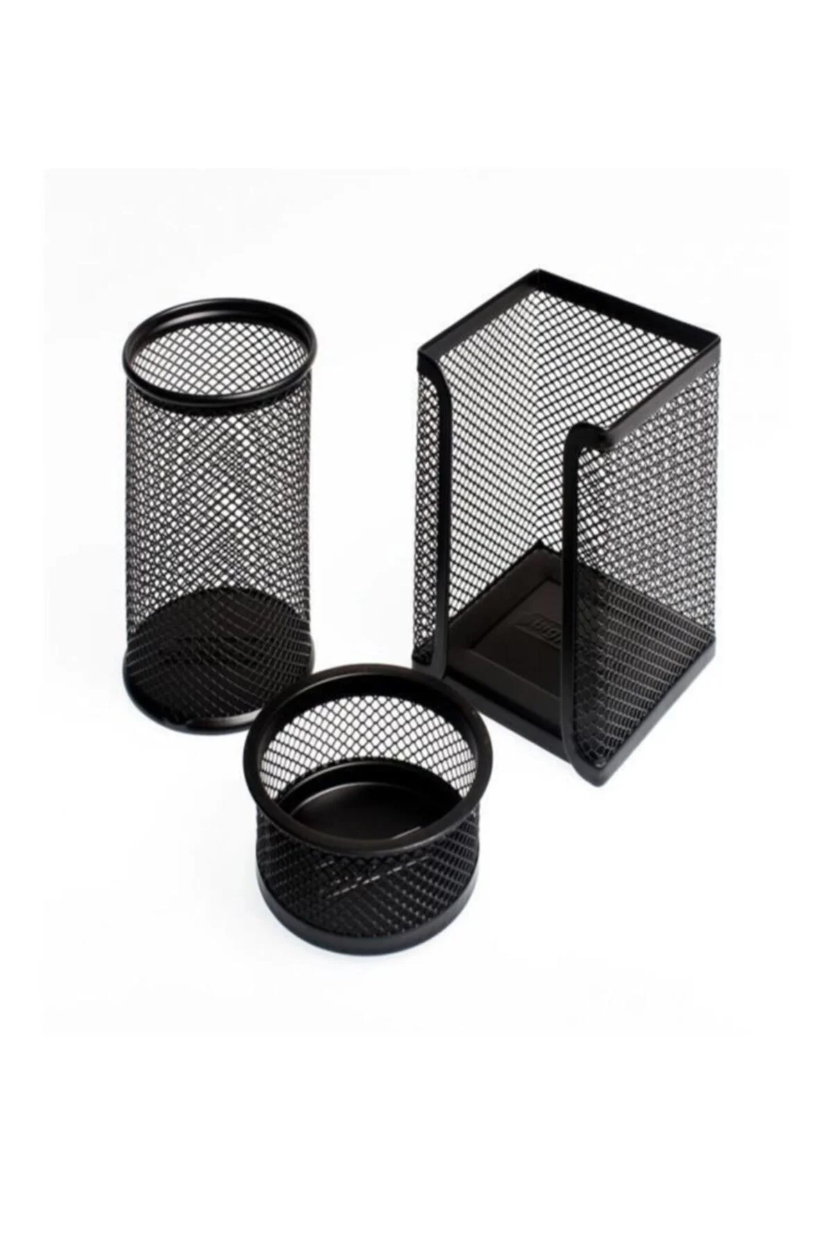 Offıcelıne Metal Tel Masa Üstü 3lü Set ( Kalemlik-küp Notluk - At
