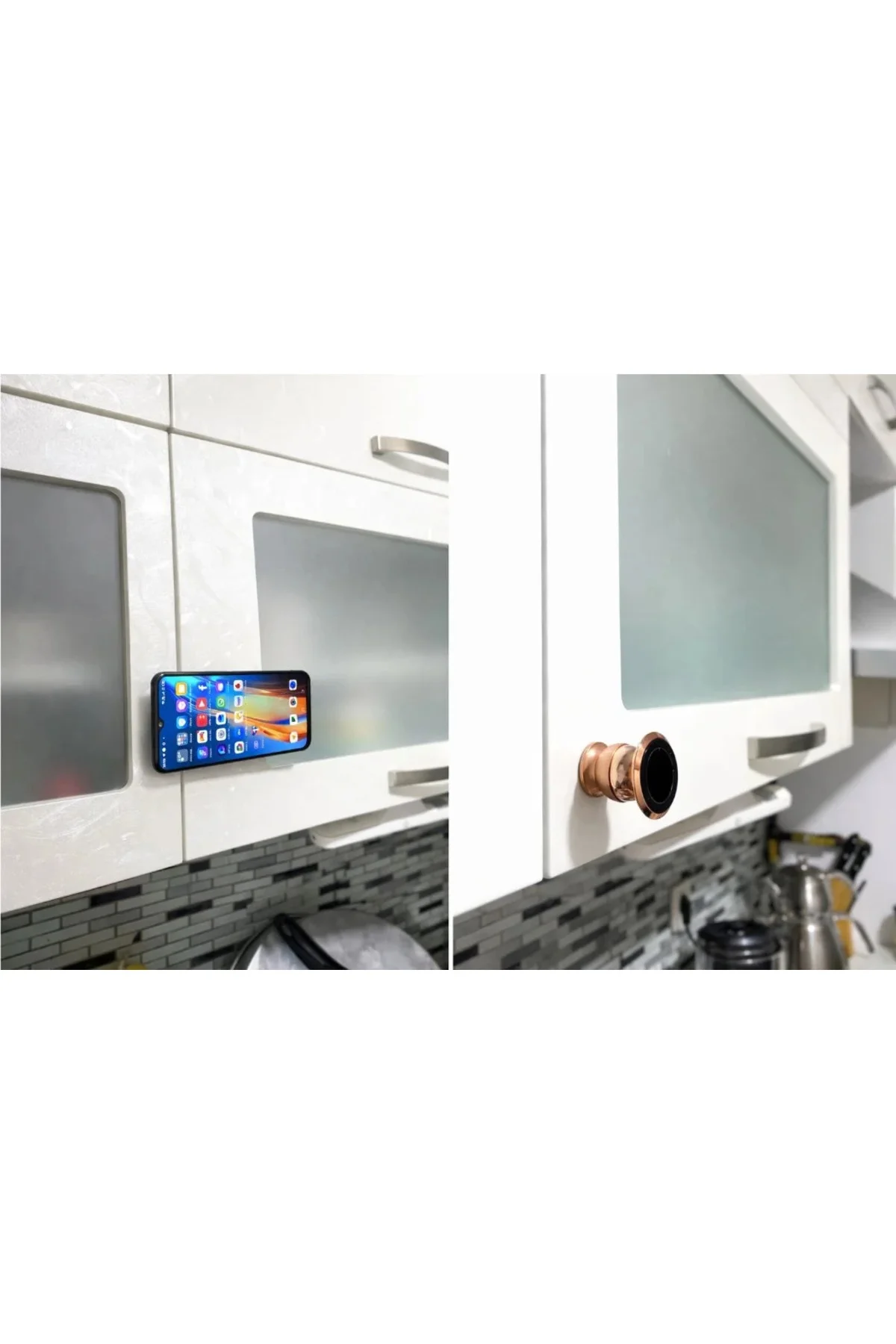 Metal Telefon Tutucu Torpidoya Yapışan Mıknatıslı Metal Telefon Tutucu Torpidoya Yapışan Mıknatıslı