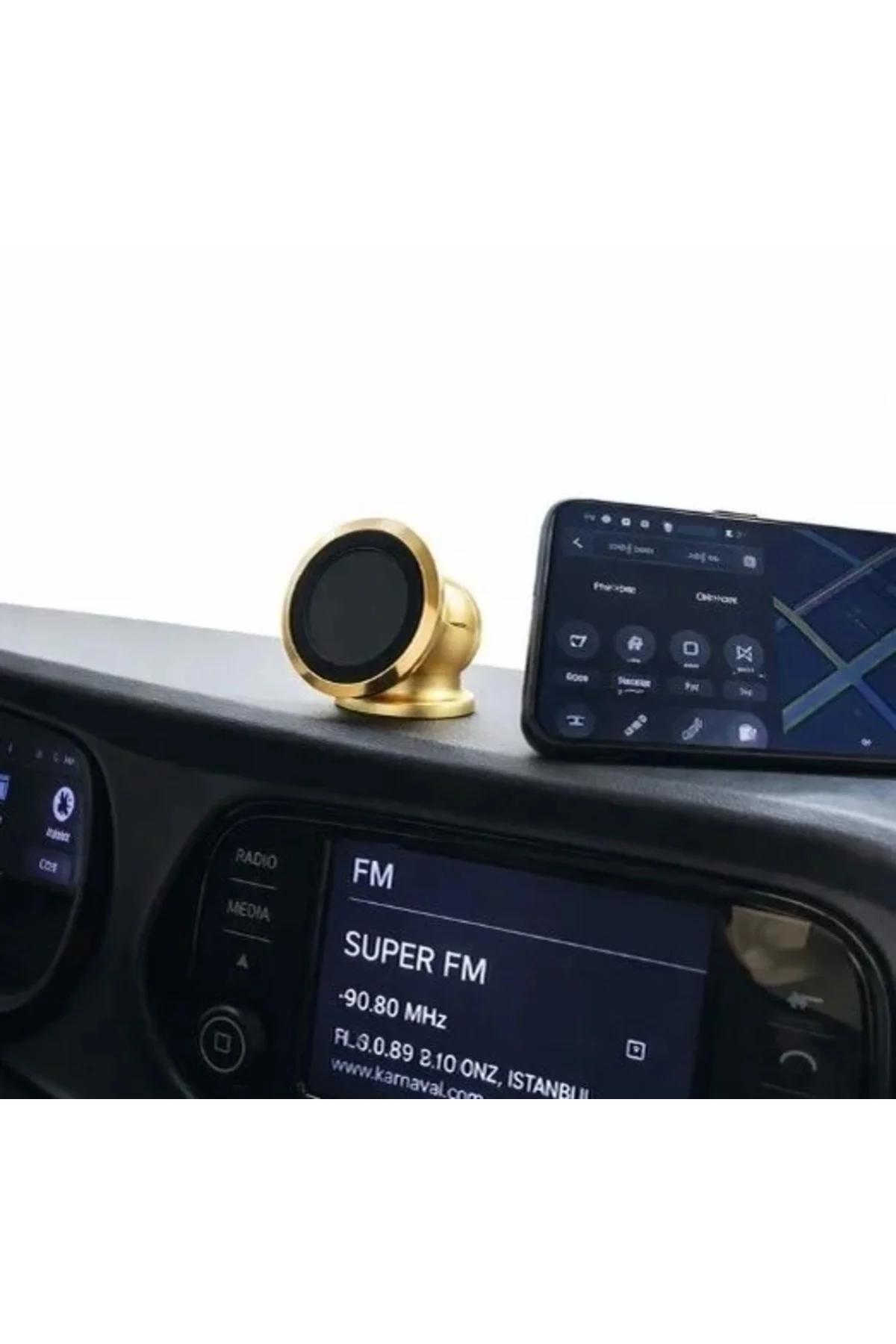 Metal Telefon Tutucu Torpidoya Yapışan Mıknatıslı Metal Telefon Tutucu Torpidoya Yapışan Mıknatıslı
