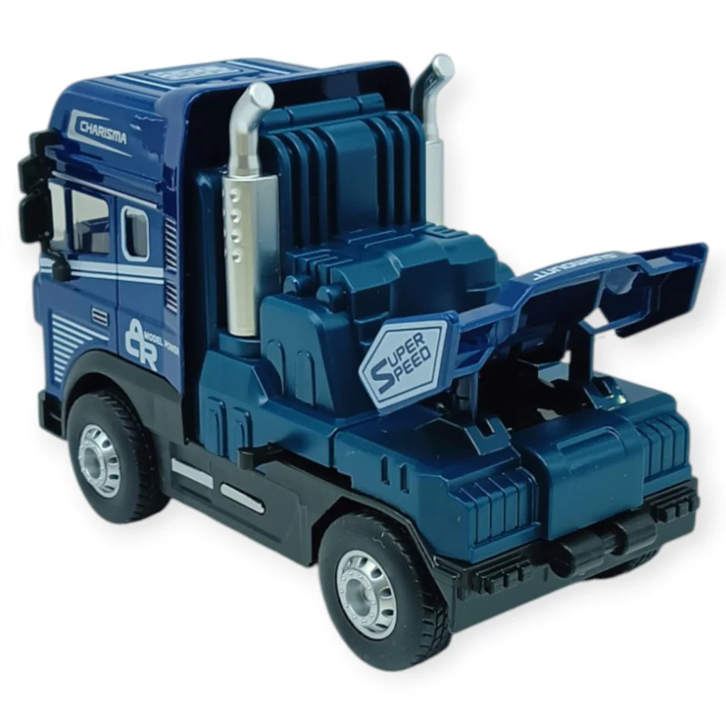 Metal Tır 1:24 - Sesli Işıklı Tır 13 cm - Lacivert - 1 ADET