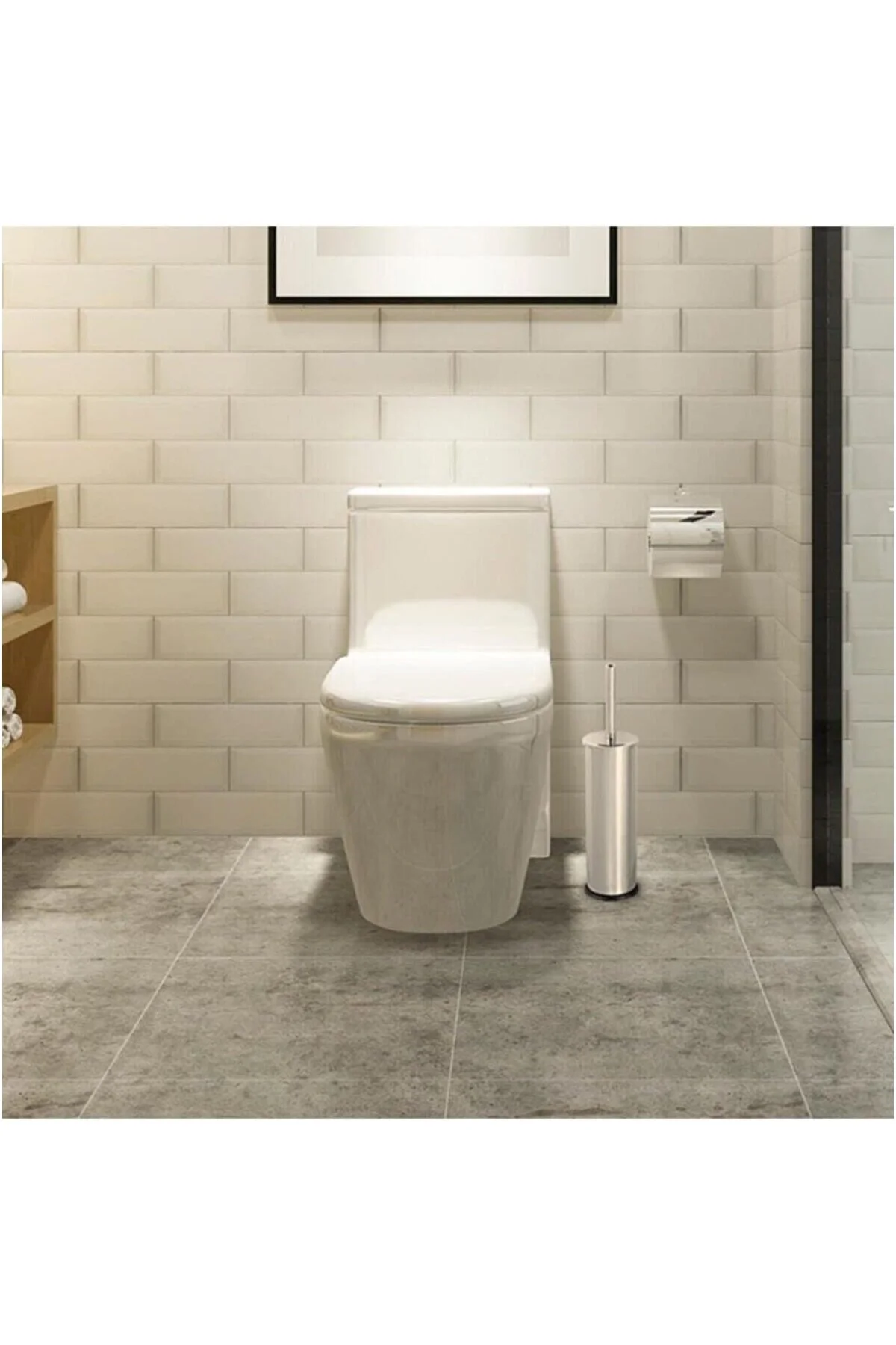 Metal WC Fırçası, Krom Tuvalet Temizleme Fırçası, Paslanmaz Çelik
