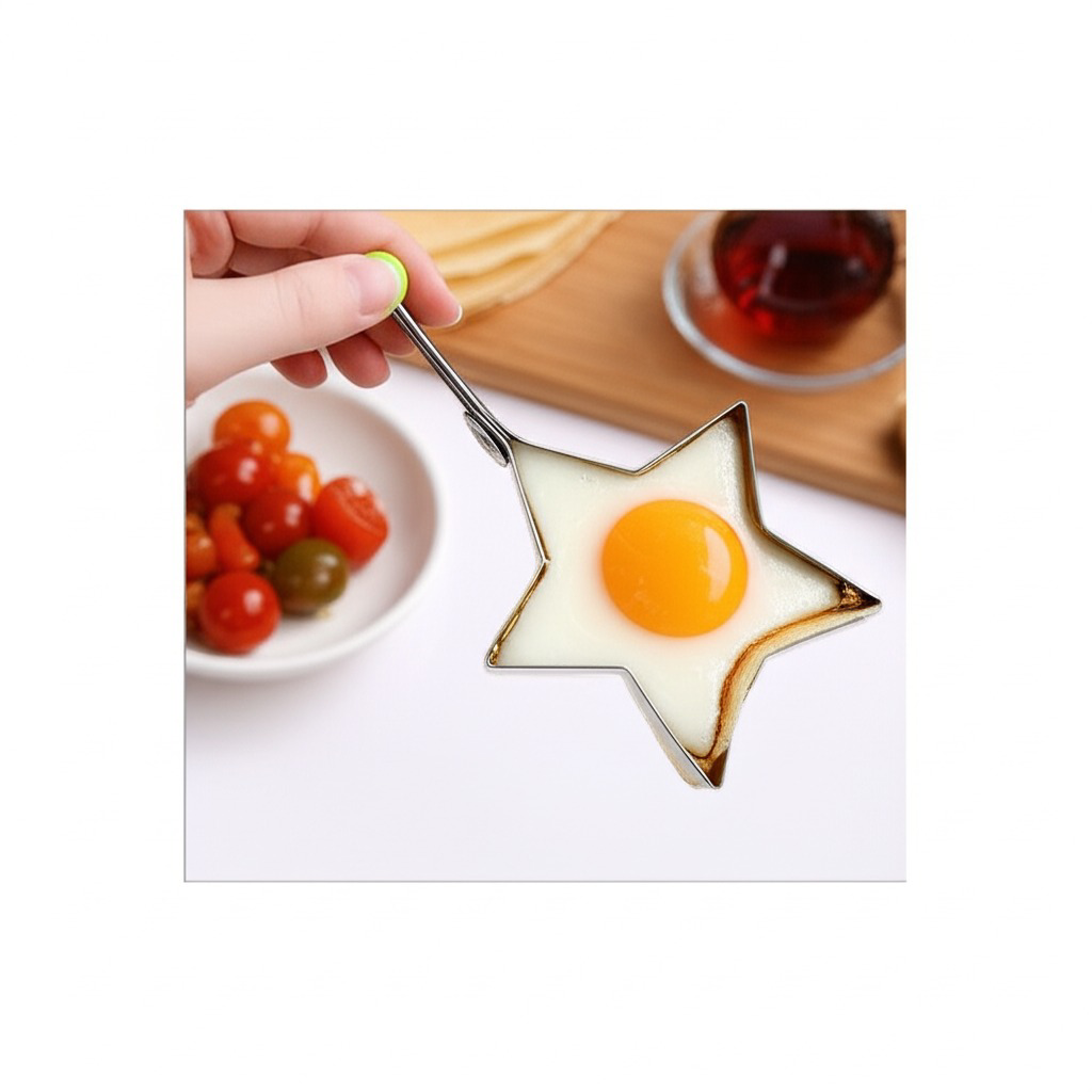 Metal Yıldız Omlet & Krep Kalıbı Yapışmaz Yüzeyli Eğlenceli Şekil Metal Yıldız Omlet & Krep Kalıbı Yapışmaz Yüzeyli Eğlenceli Şekil