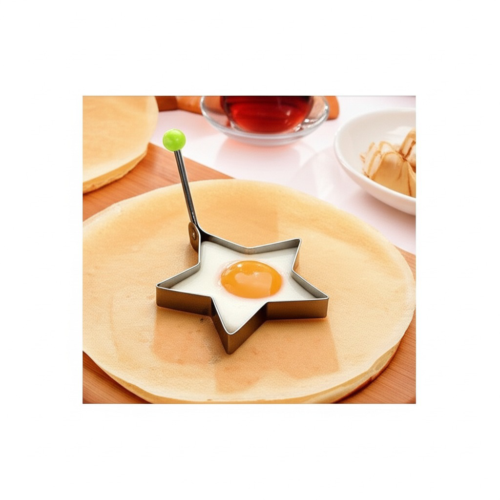 Metal Yıldız Omlet & Krep Kalıbı Yapışmaz Yüzeyli Eğlenceli Şekil Metal Yıldız Omlet & Krep Kalıbı Yapışmaz Yüzeyli Eğlenceli Şekil