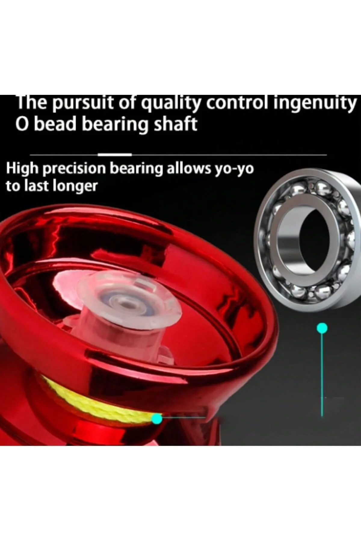 Metal Yoyo Oyuncak Extra Rulmanlı Profesyonel Yo-Yo Oyuncağı Unre