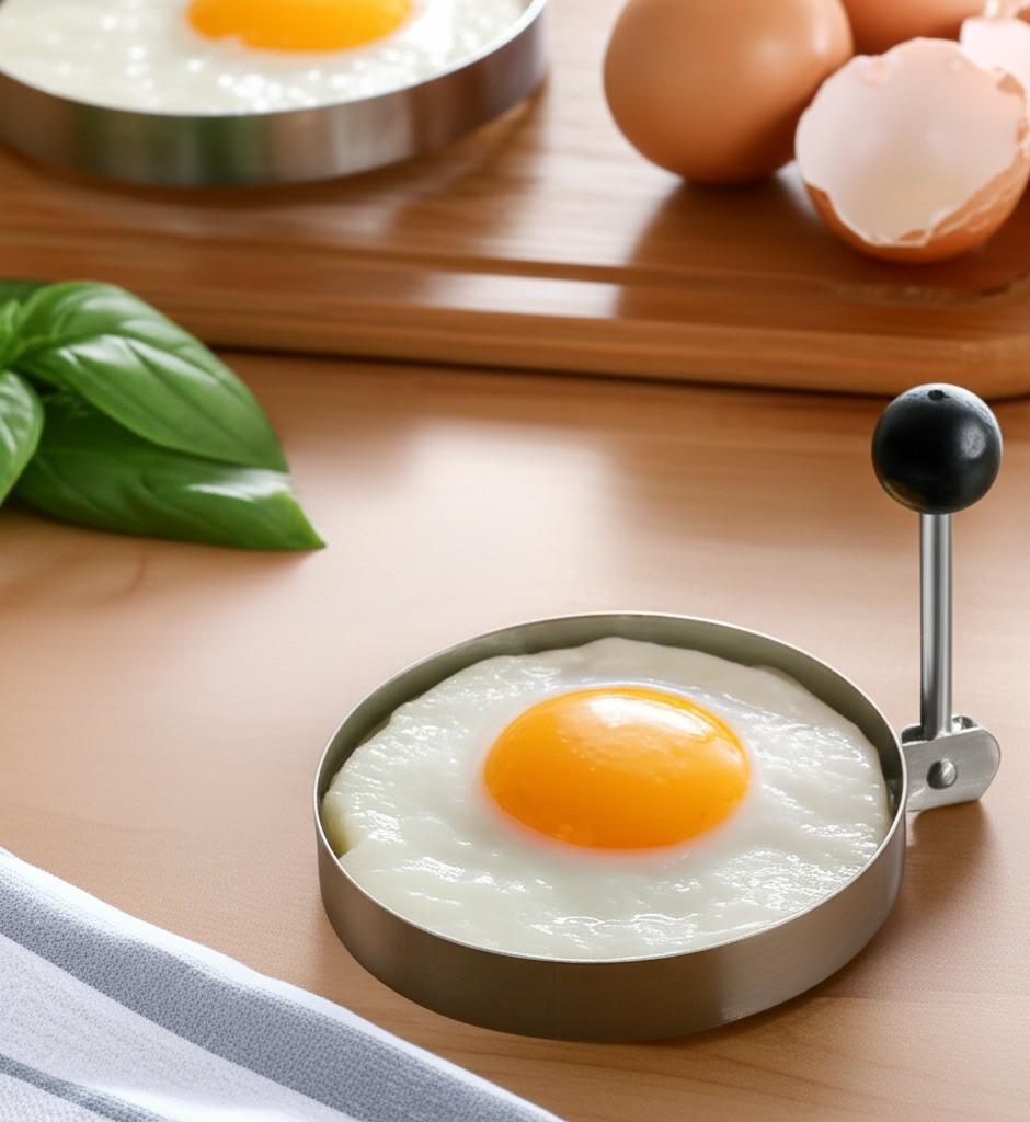 Metal Yuvarlak Omlet Krep Kalıbı Yapışmaz Yüzey Pratik Kullanım