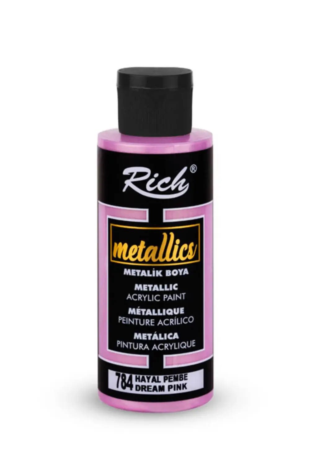 Metalik Akrilik Boya 120cc. N:784 Hayal Pembe