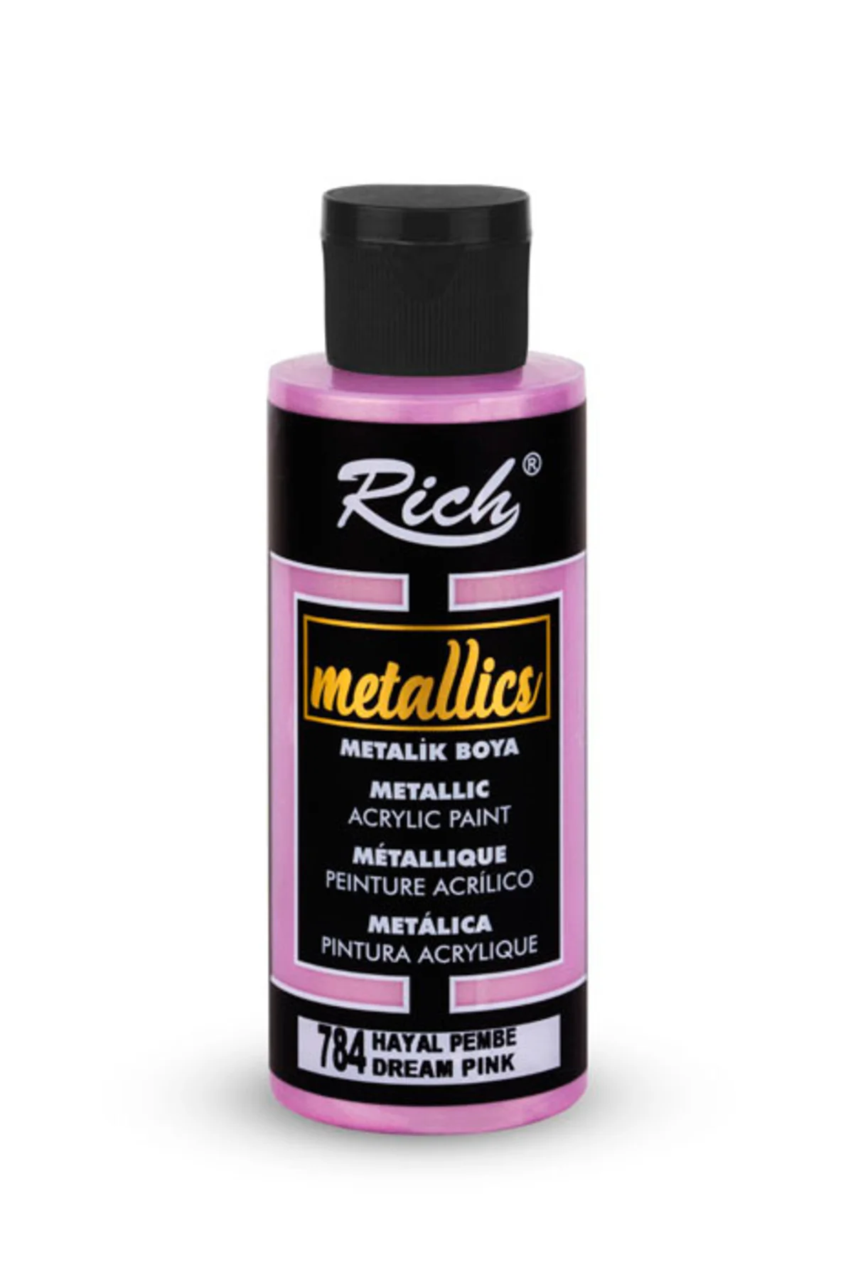 Metalik Akrilik Boya 120cc. N:784 Hayal Pembe