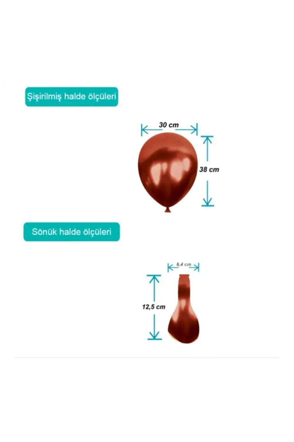 Metalik Balon Baskısız (100 'LÜ) Bordo