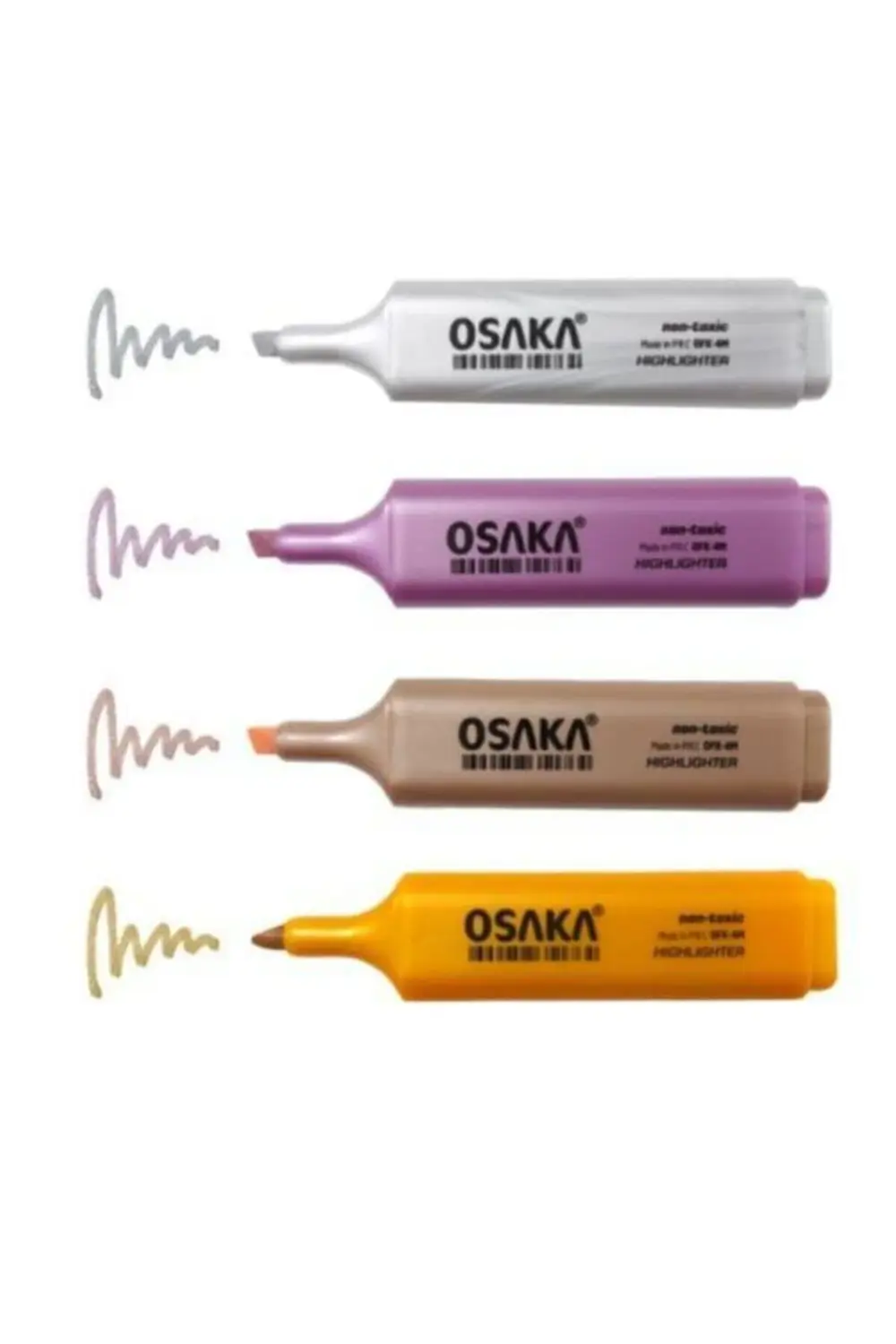 Metalik Fosforlu Kalem 4 Adet (PAKET) F.k