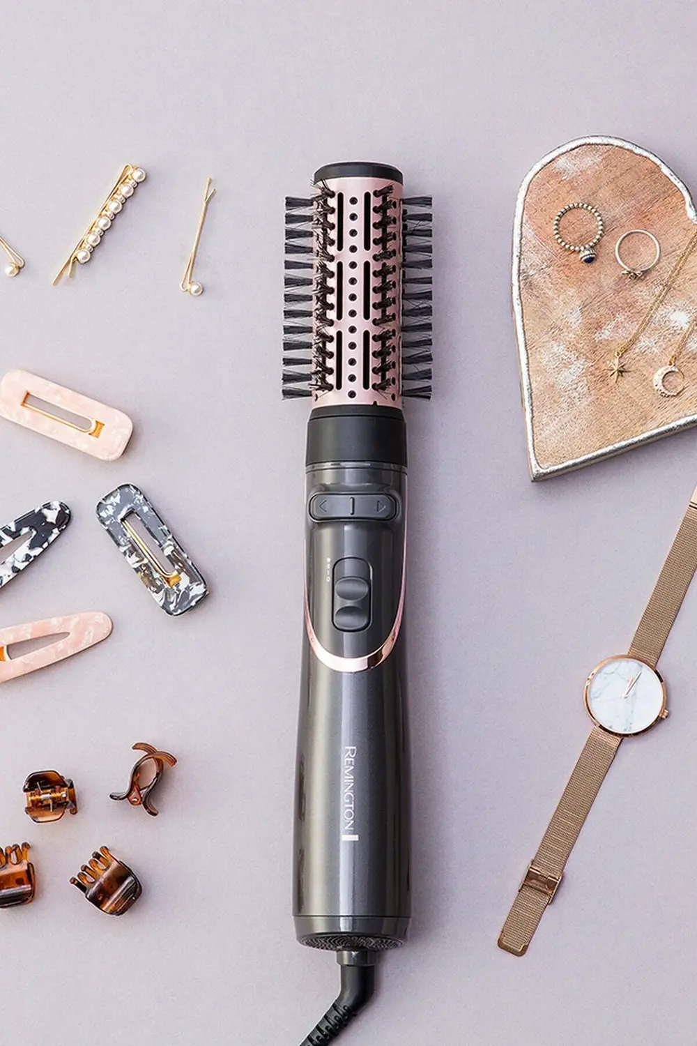 Metalik Gri Curl&Straight Confidence Saç Şekillendirme Seti As860