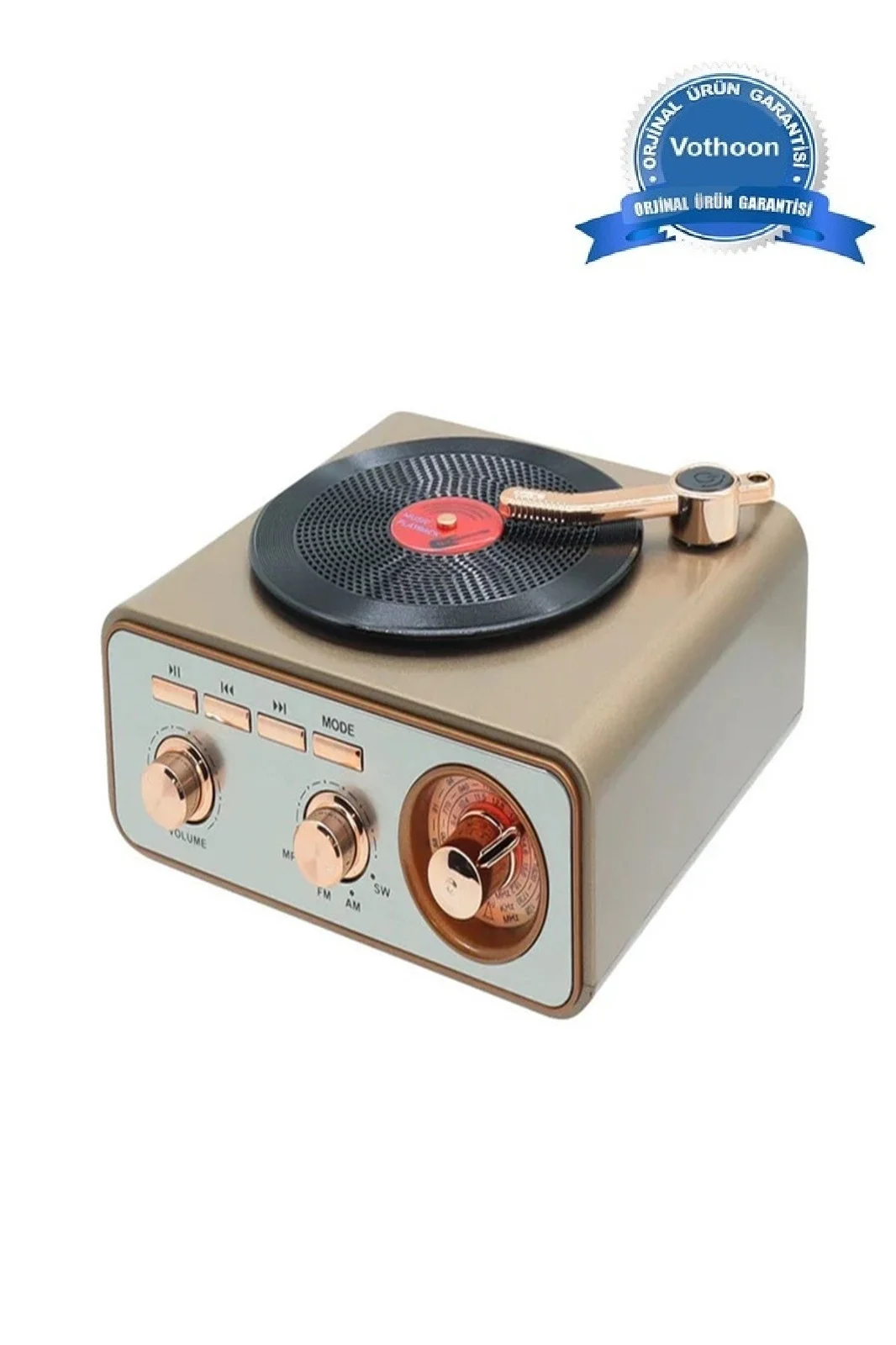 Metalik Nostaljik Tasarım Plak Çalar Görünümlü Radyolu Bluetooth Hoparlör Retro Müzik Plak Metalik Nostaljik Tasarım Plak Çalar Görünümlü Radyolu Bluetooth Hoparlör Retro Müzik Plak